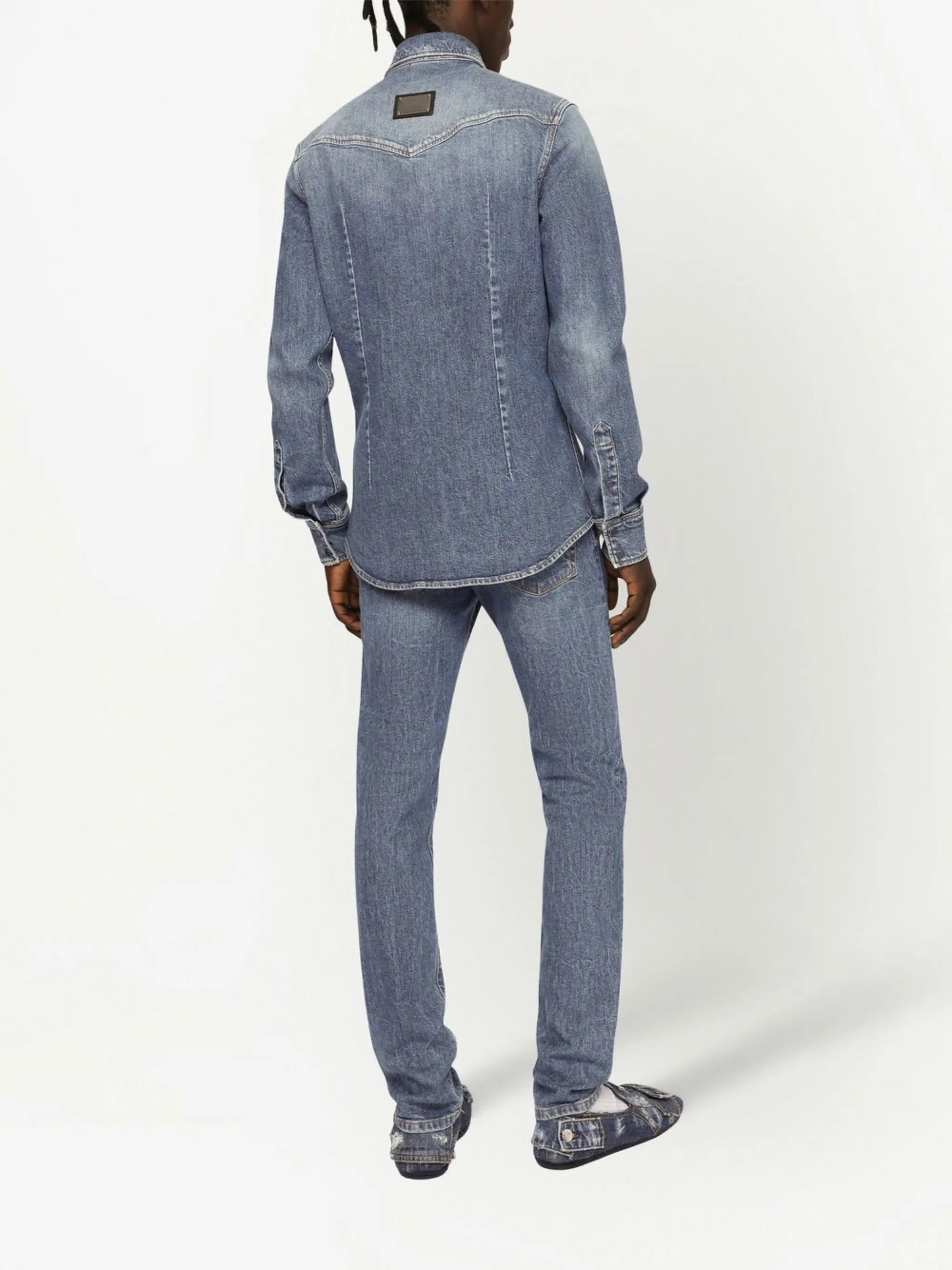 long-sleeve denim shirt