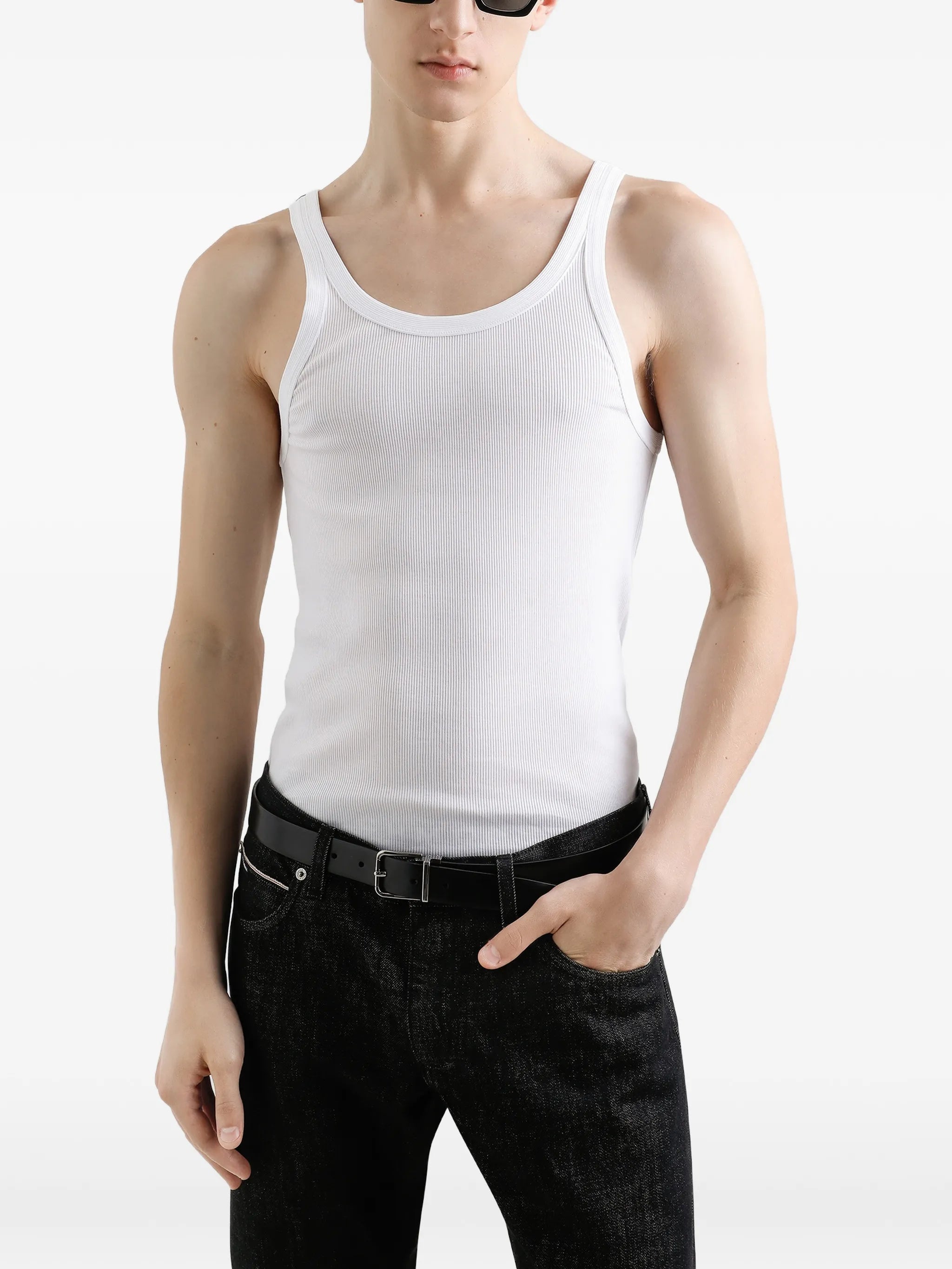 ribbed sleeveless top