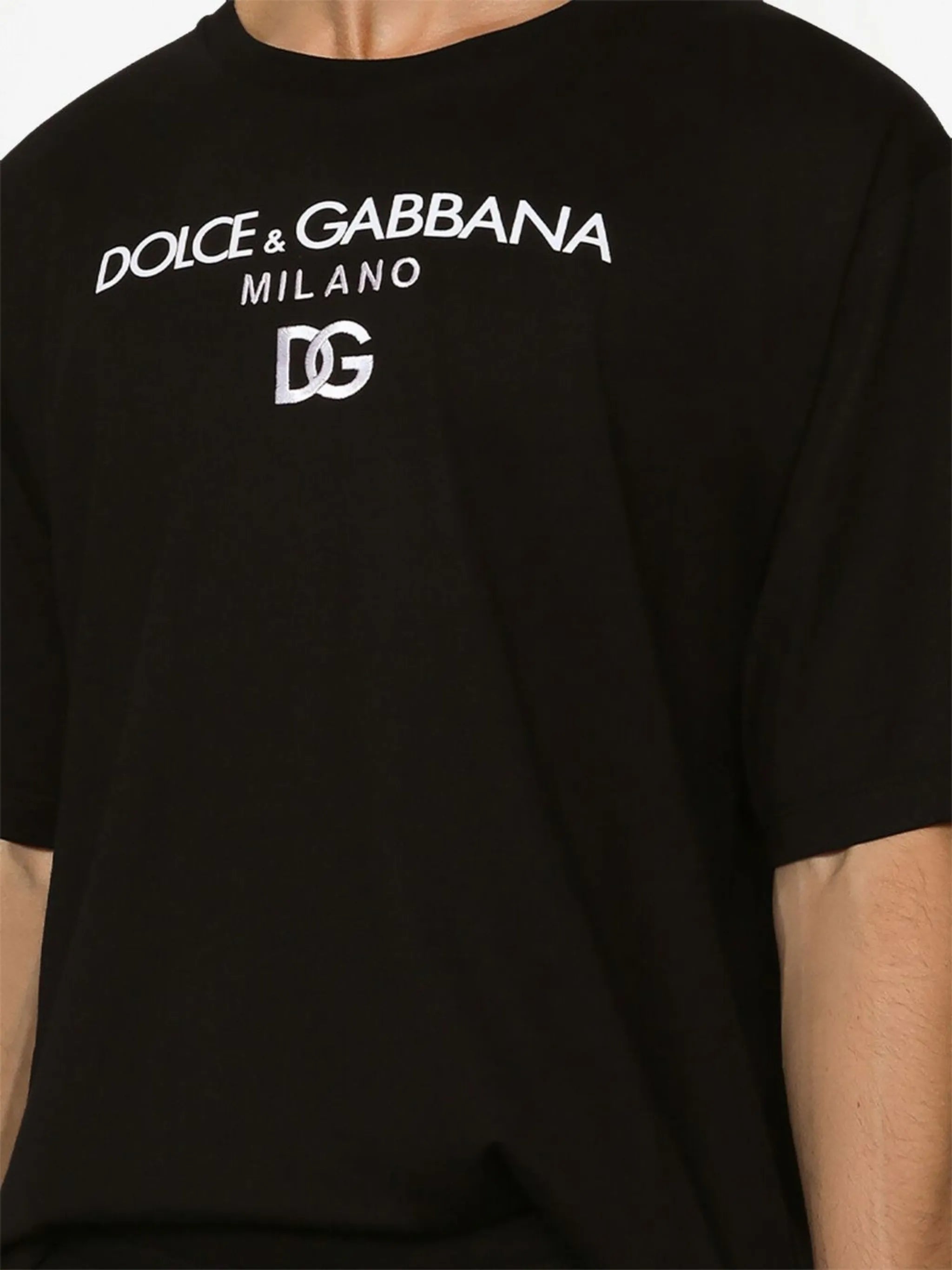 logo-embroidered cotton T-shirt
