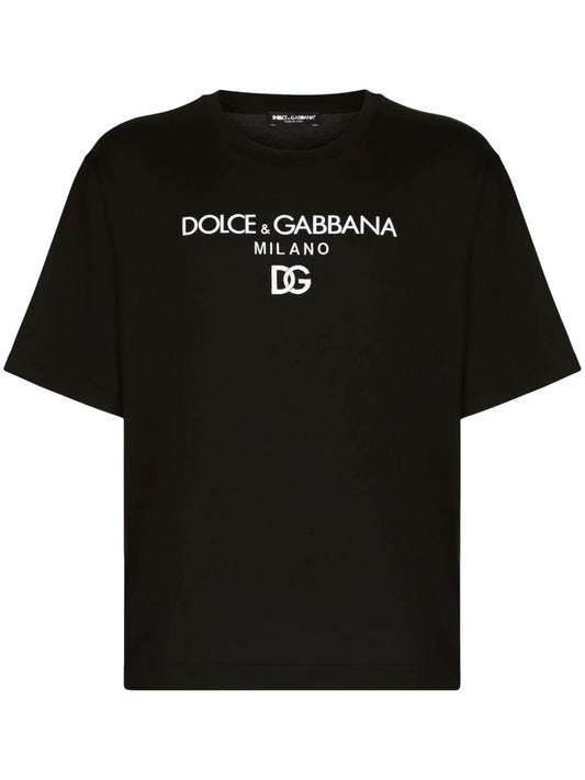 logo-embroidered cotton T-shirt