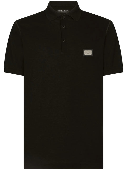 logo-tag piqué polo shirt