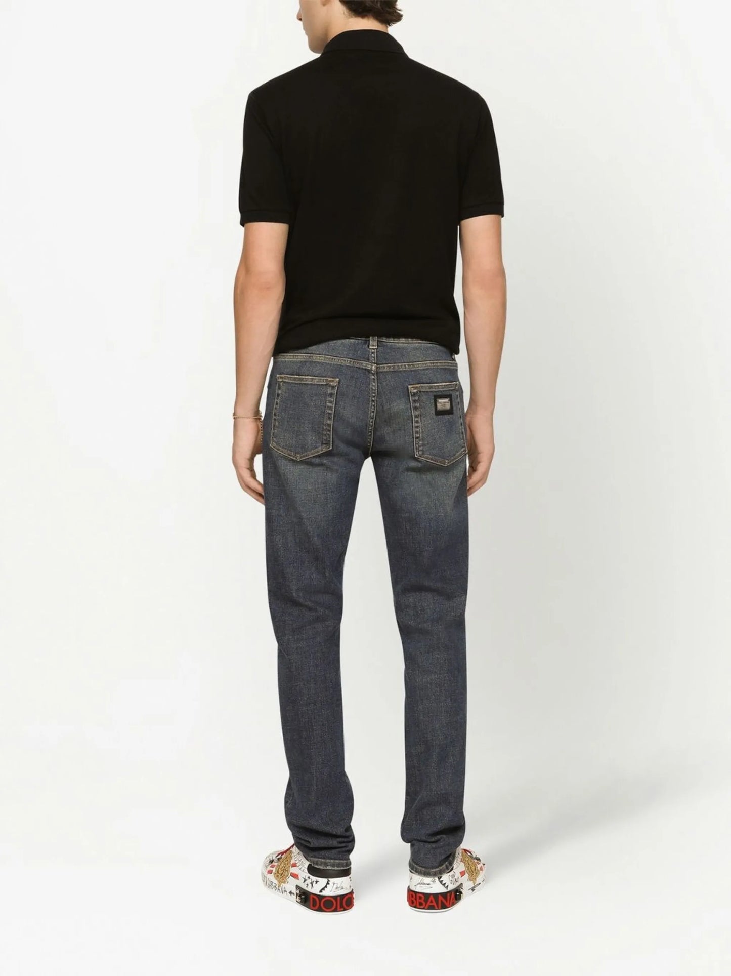 logo-tag piqué polo shirt