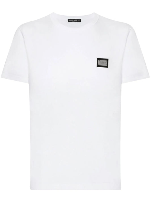 Cotton T-shirt with branded tag