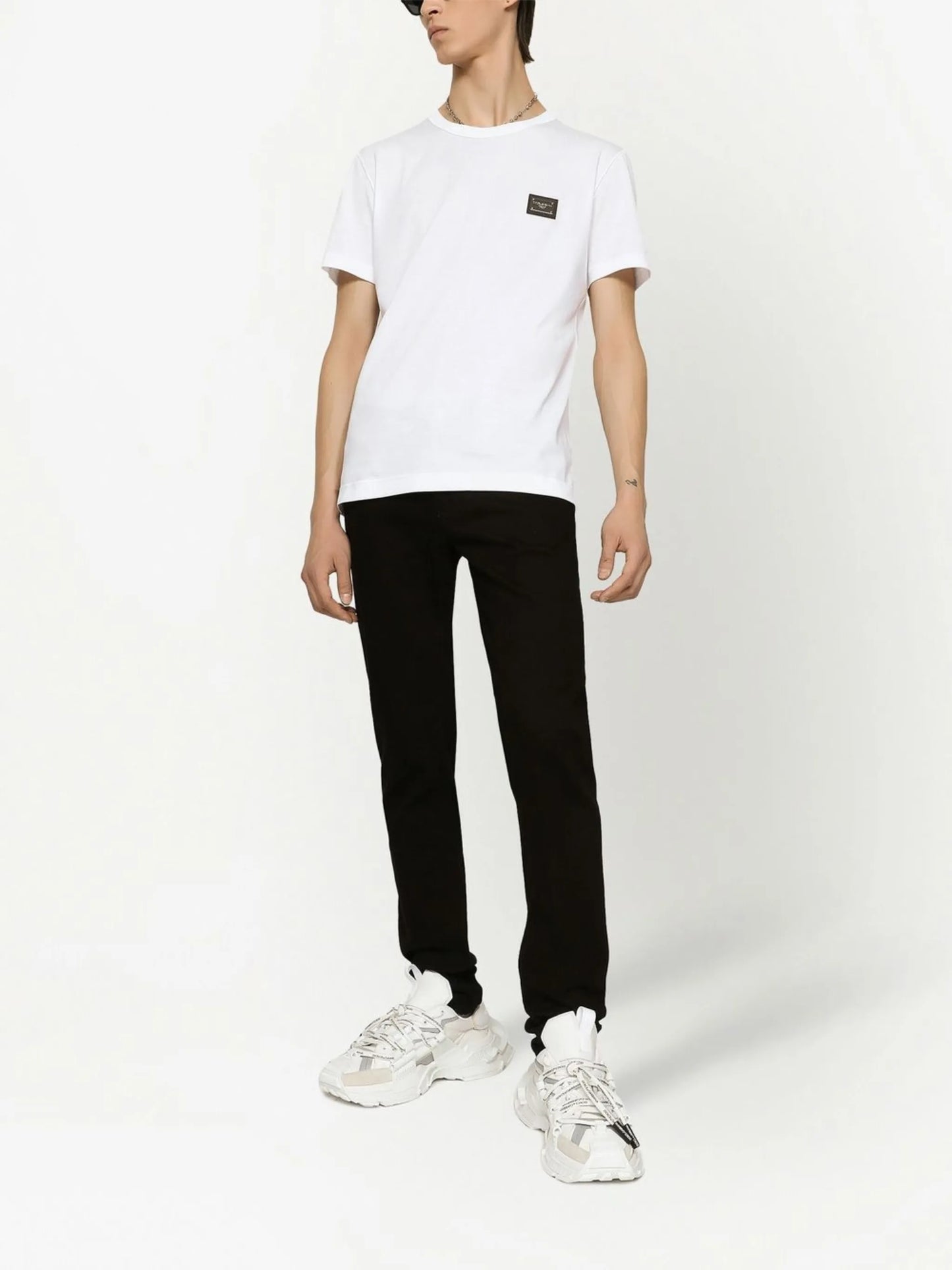 Cotton T-shirt with branded tag