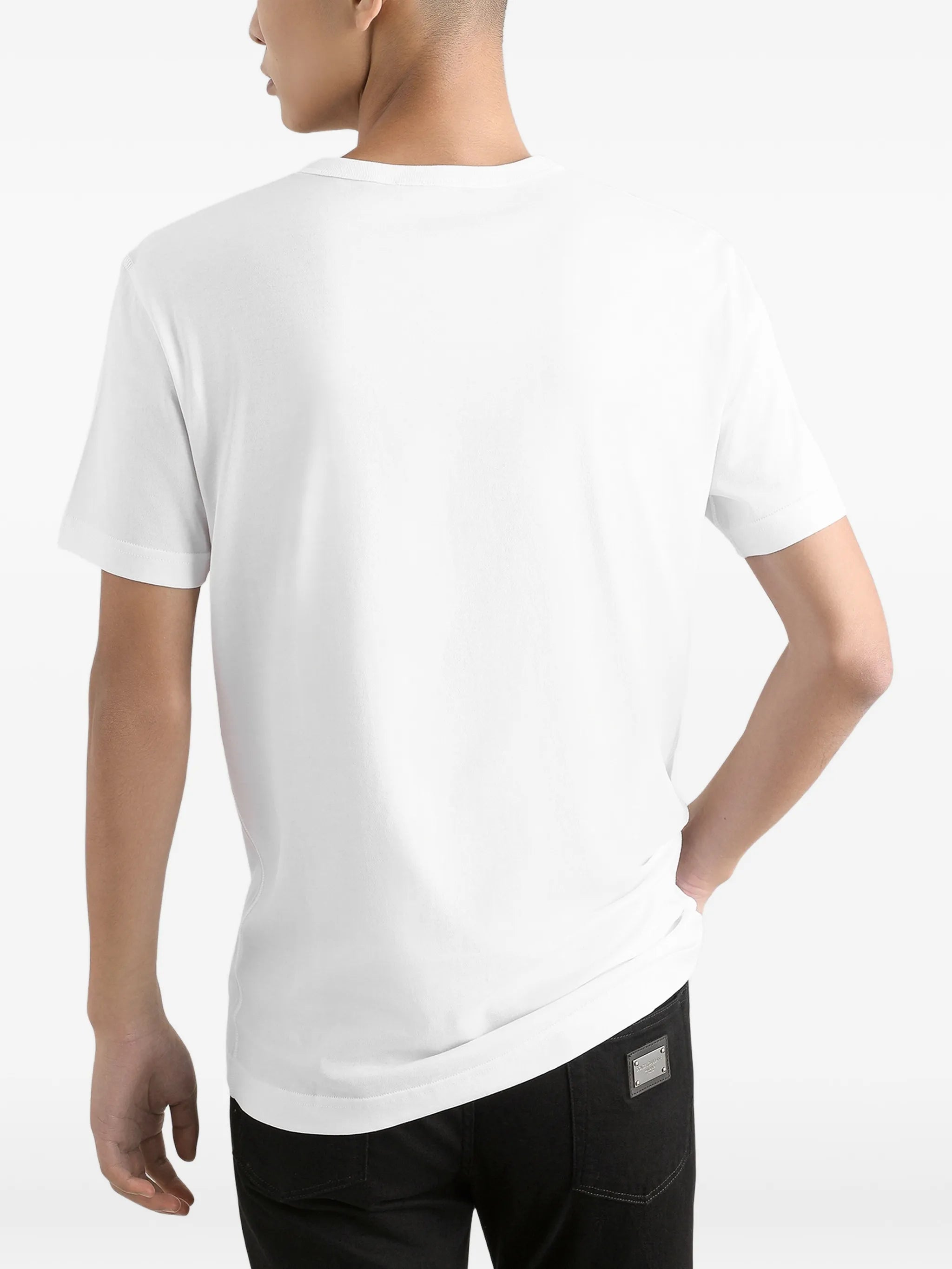 Cotton T-shirt with branded tag