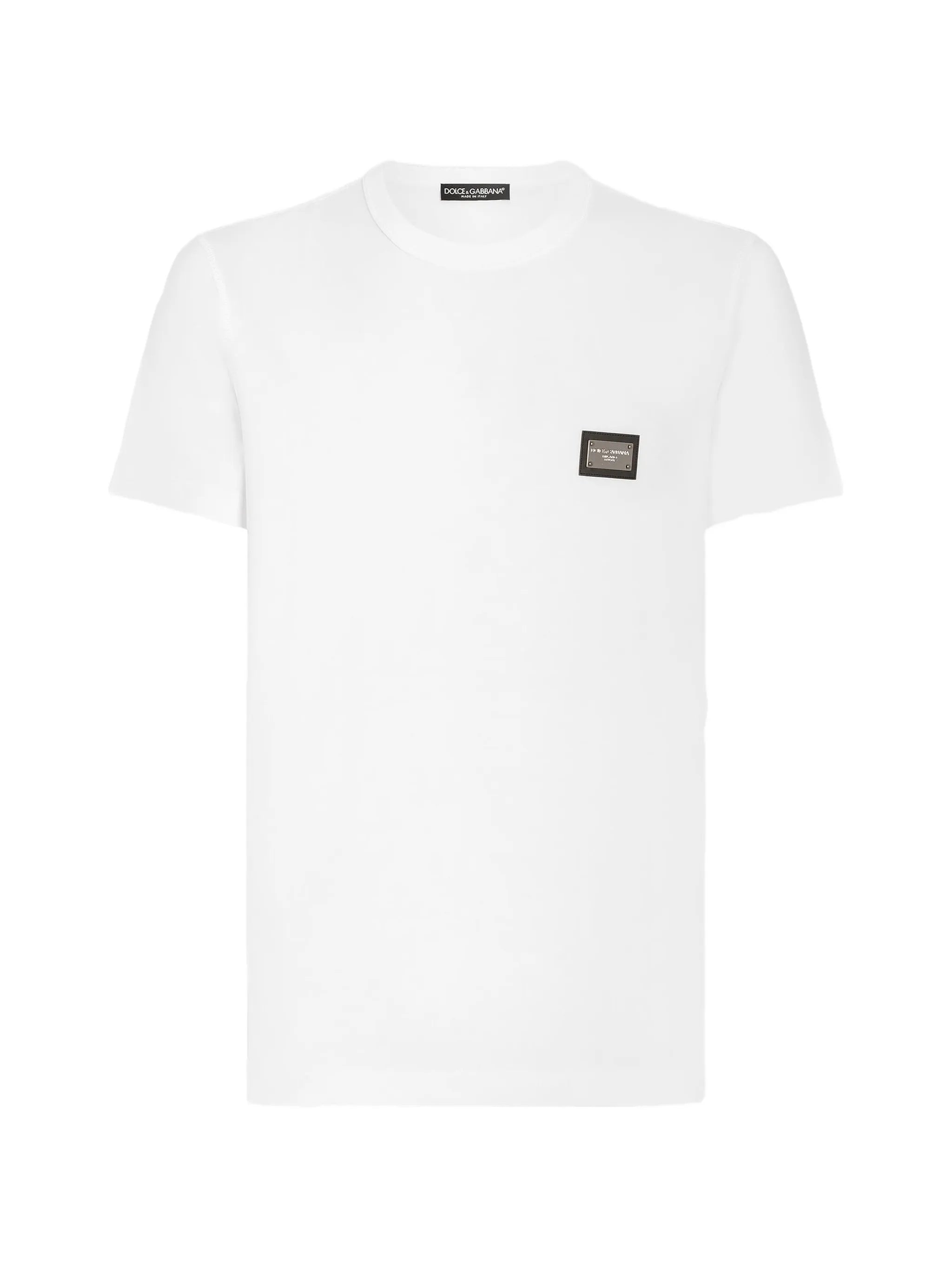 Cotton T-shirt with branded tag
