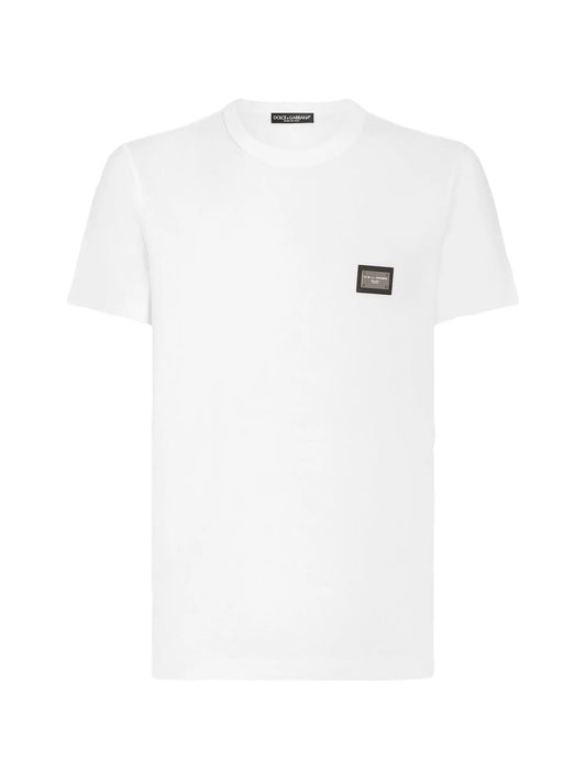 Cotton T-shirt with branded tag