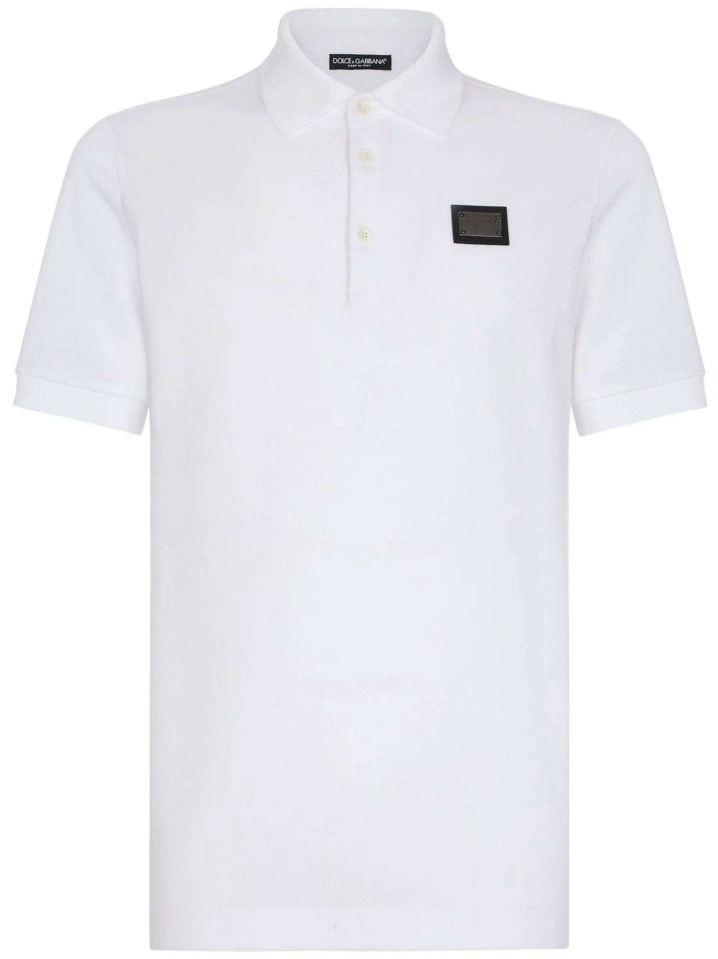 logo-tag piqué polo shirt
