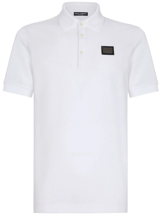 logo-tag piqué polo shirt