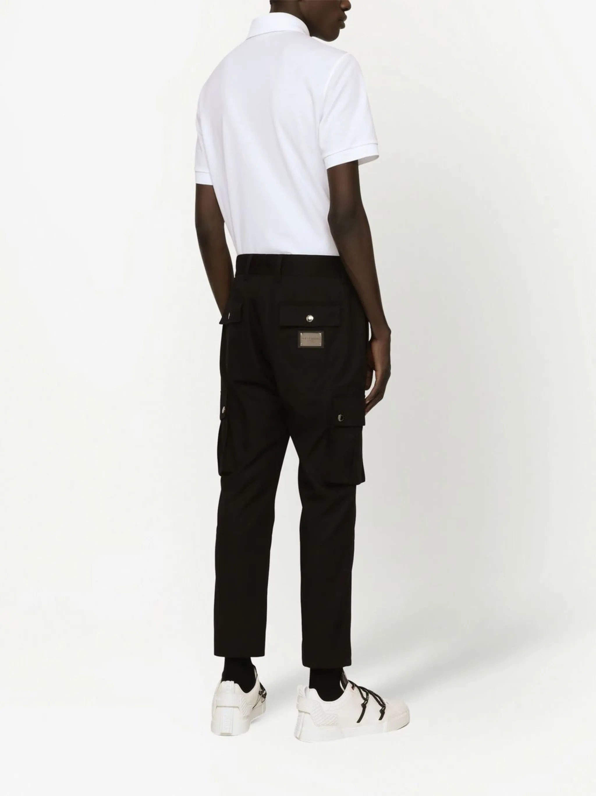 logo-tag piqué polo shirt