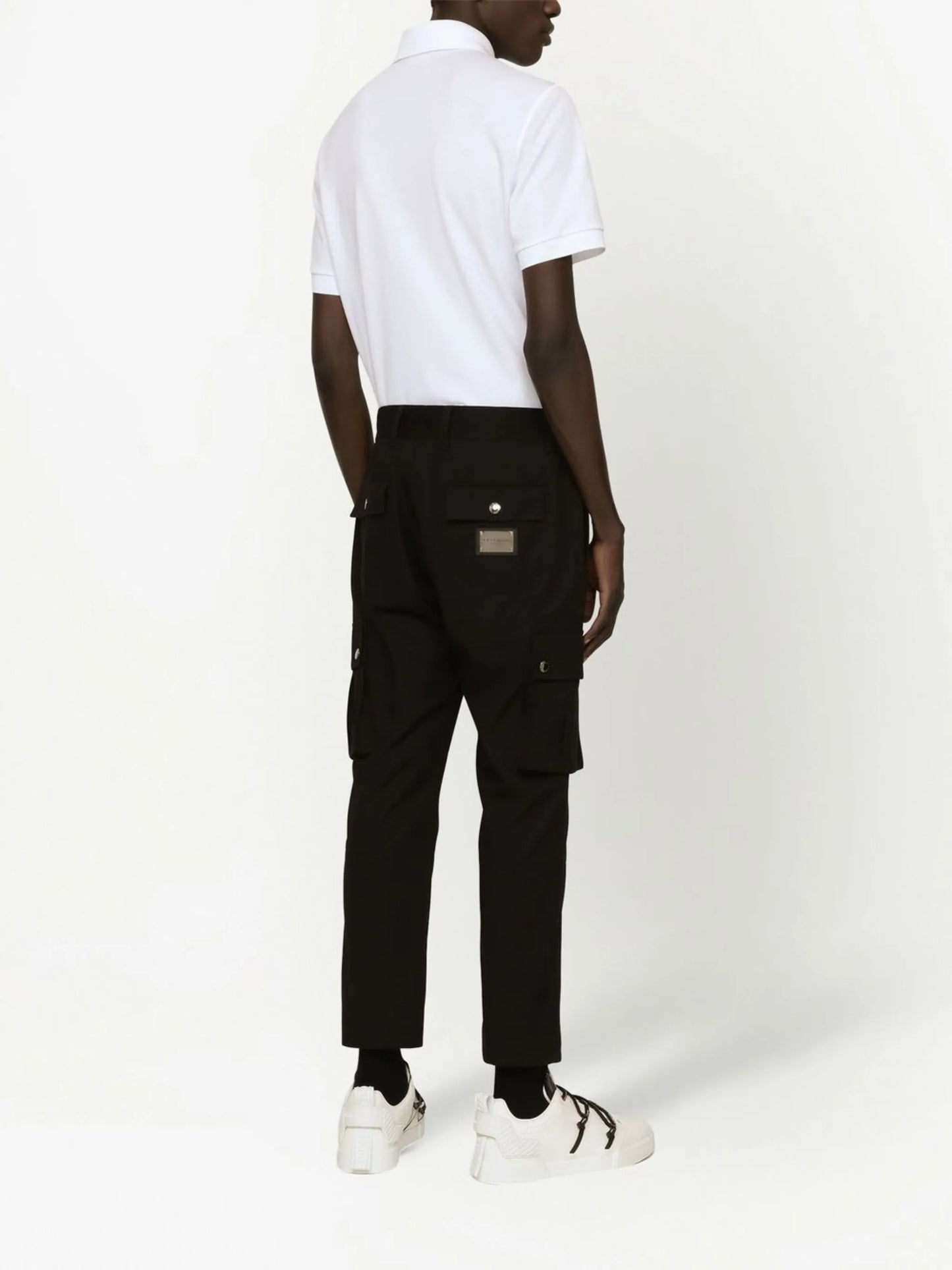logo-tag piqué polo shirt