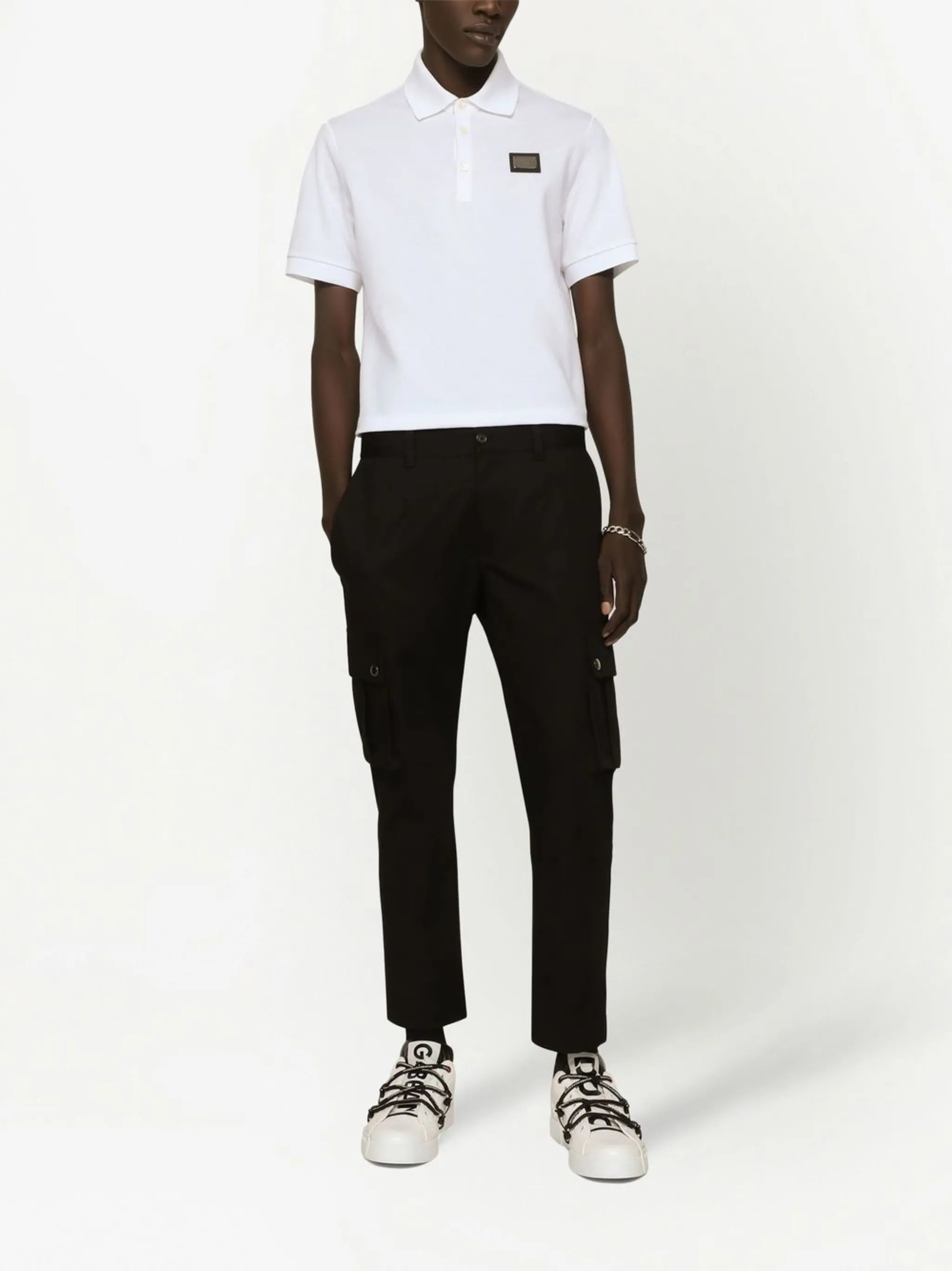 logo-tag piqué polo shirt
