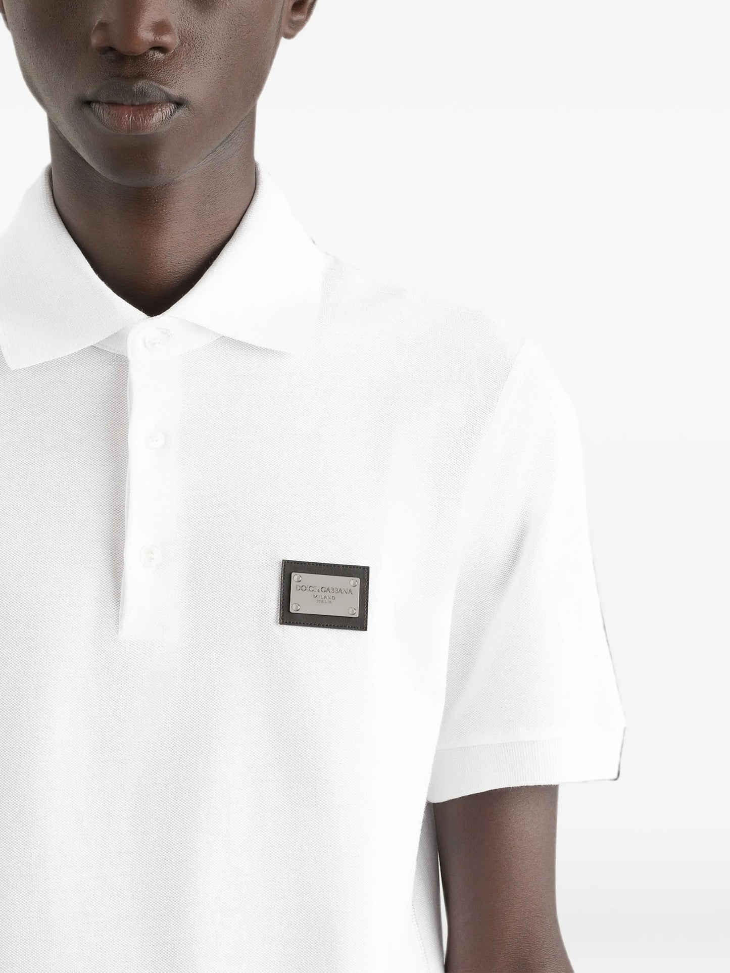 logo-tag piqué polo shirt