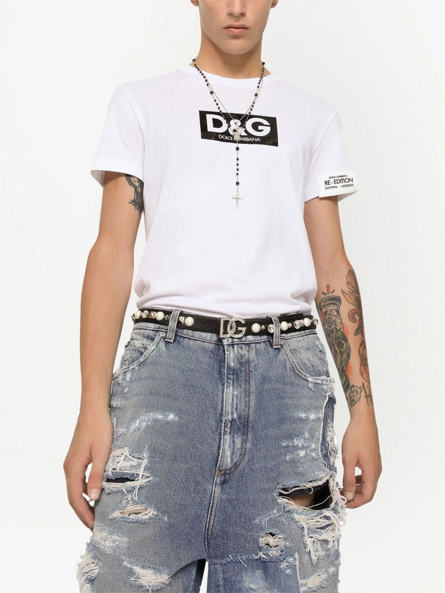 logo-patch cotton T-shirt