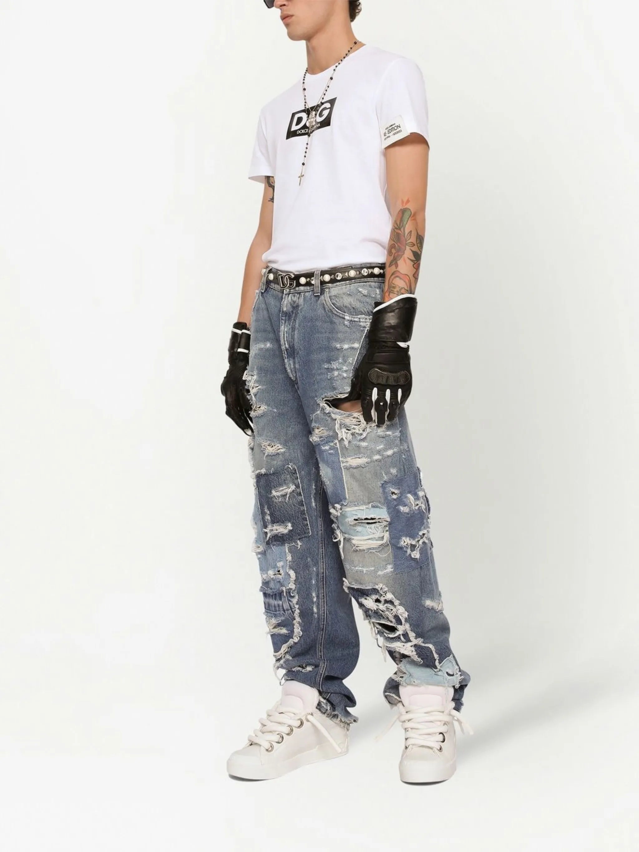 logo-patch cotton T-shirt