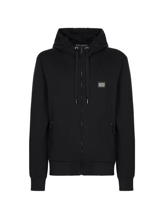 hooded zi-up sweatshirt