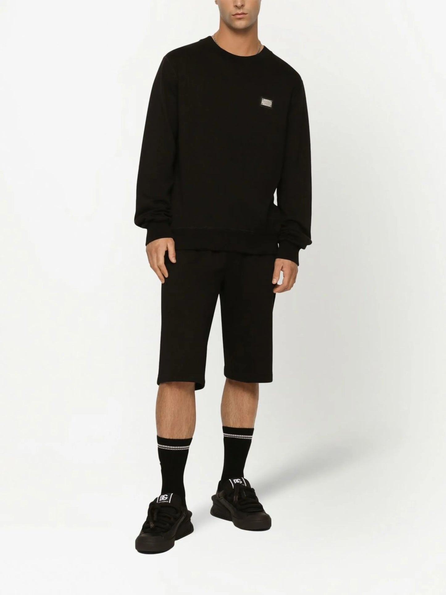 logo-tag cotton sweatshirt