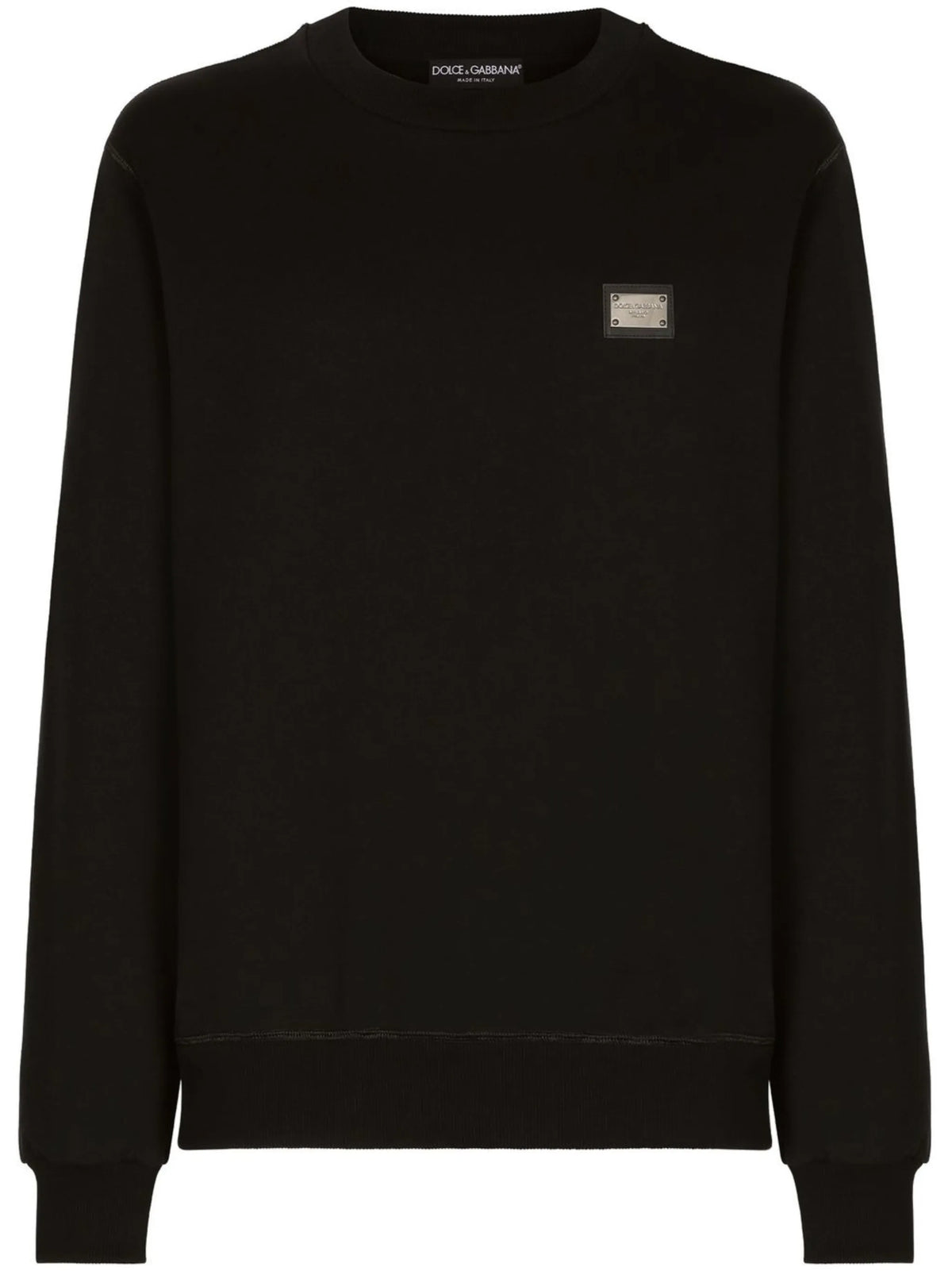 jersey sweatshirt with branded tag