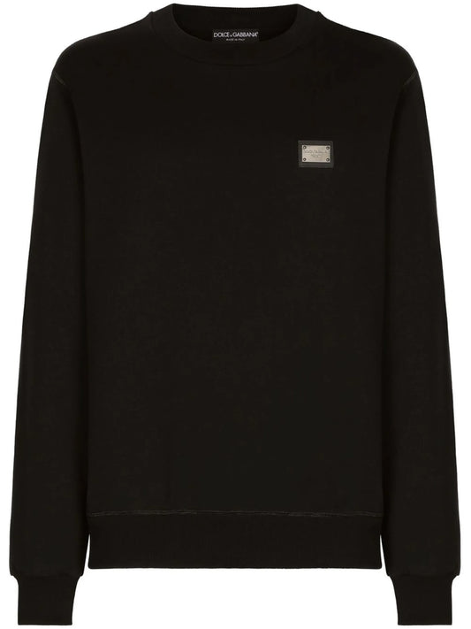 jersey sweatshirt with branded tag
