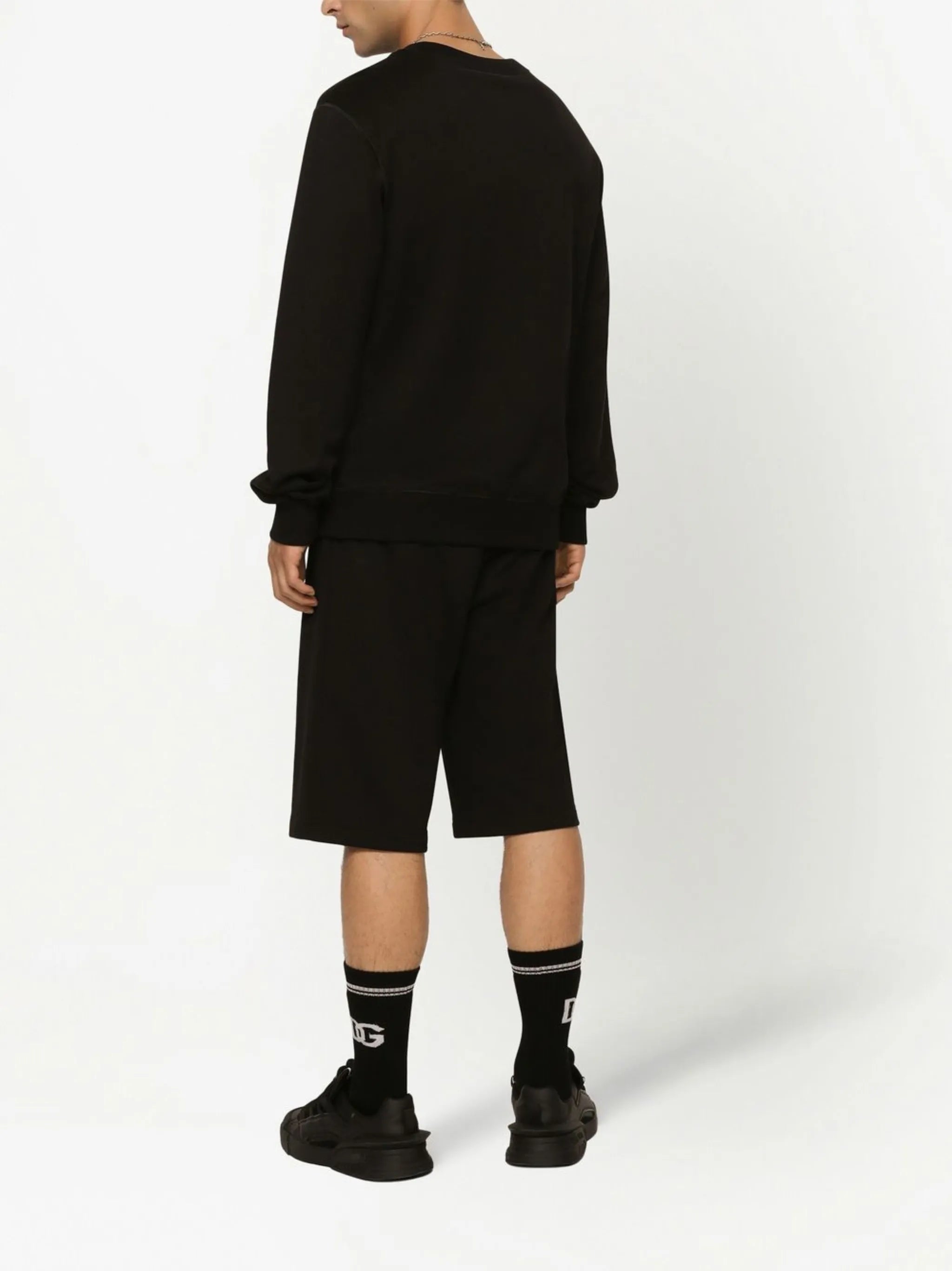 jersey sweatshirt with branded tag