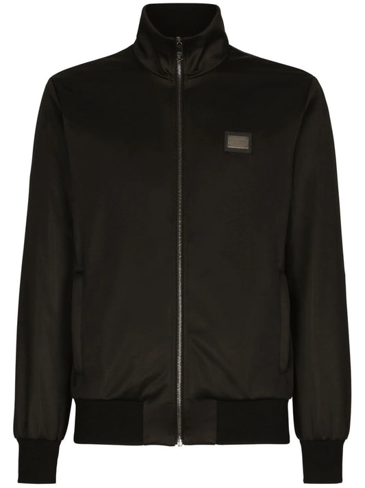 logo-tag zip-up sweatshirt