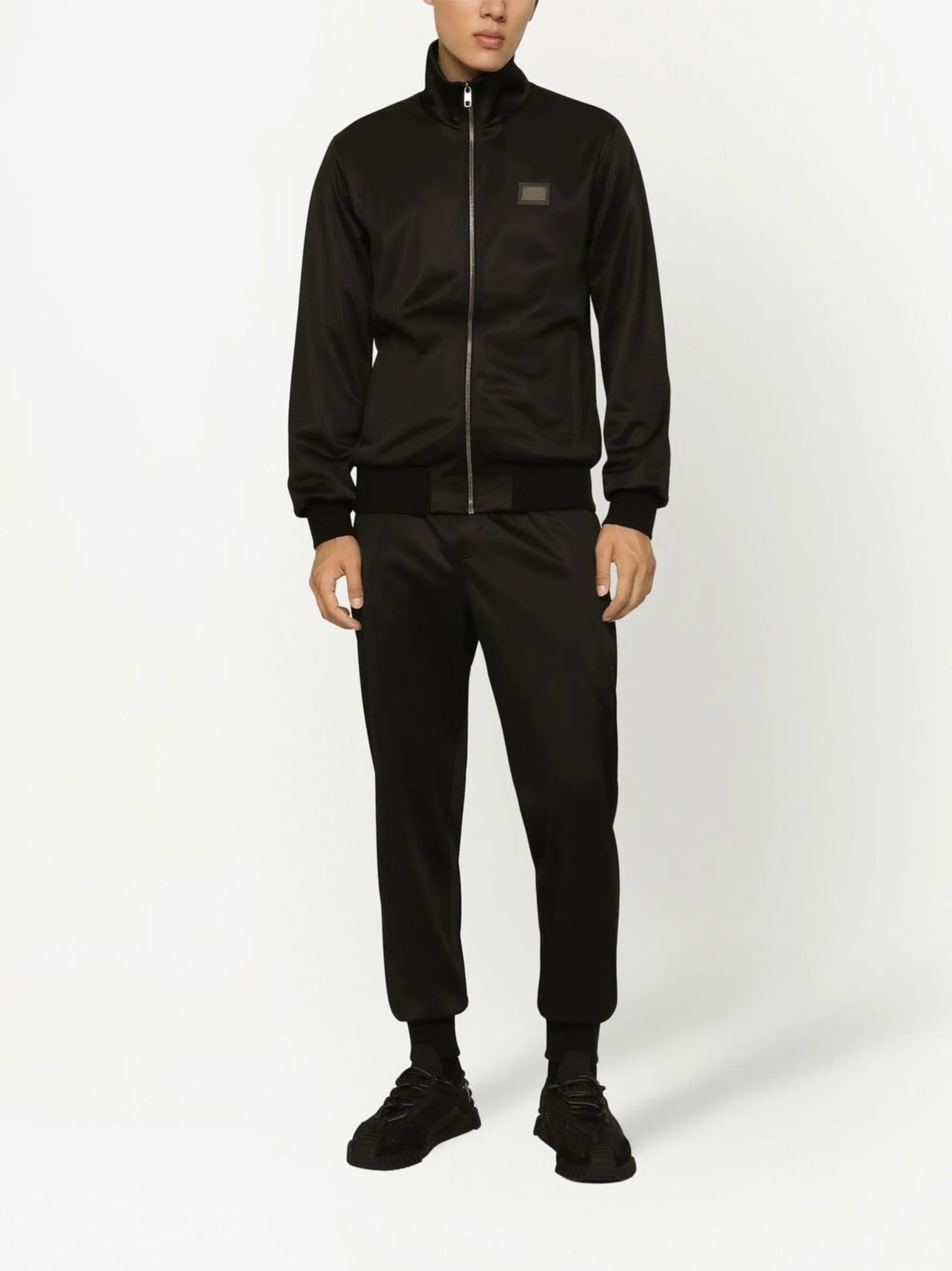 logo-tag zip-up sweatshirt