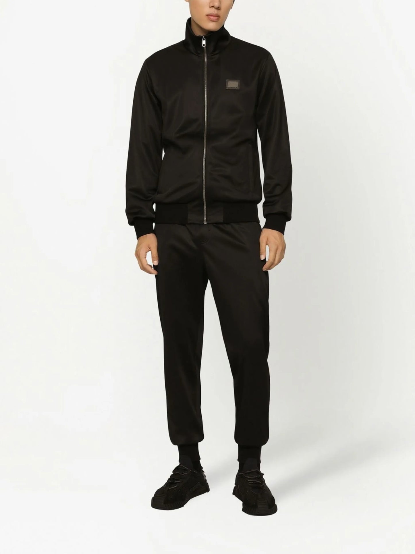 logo-tag zip-up sweatshirt