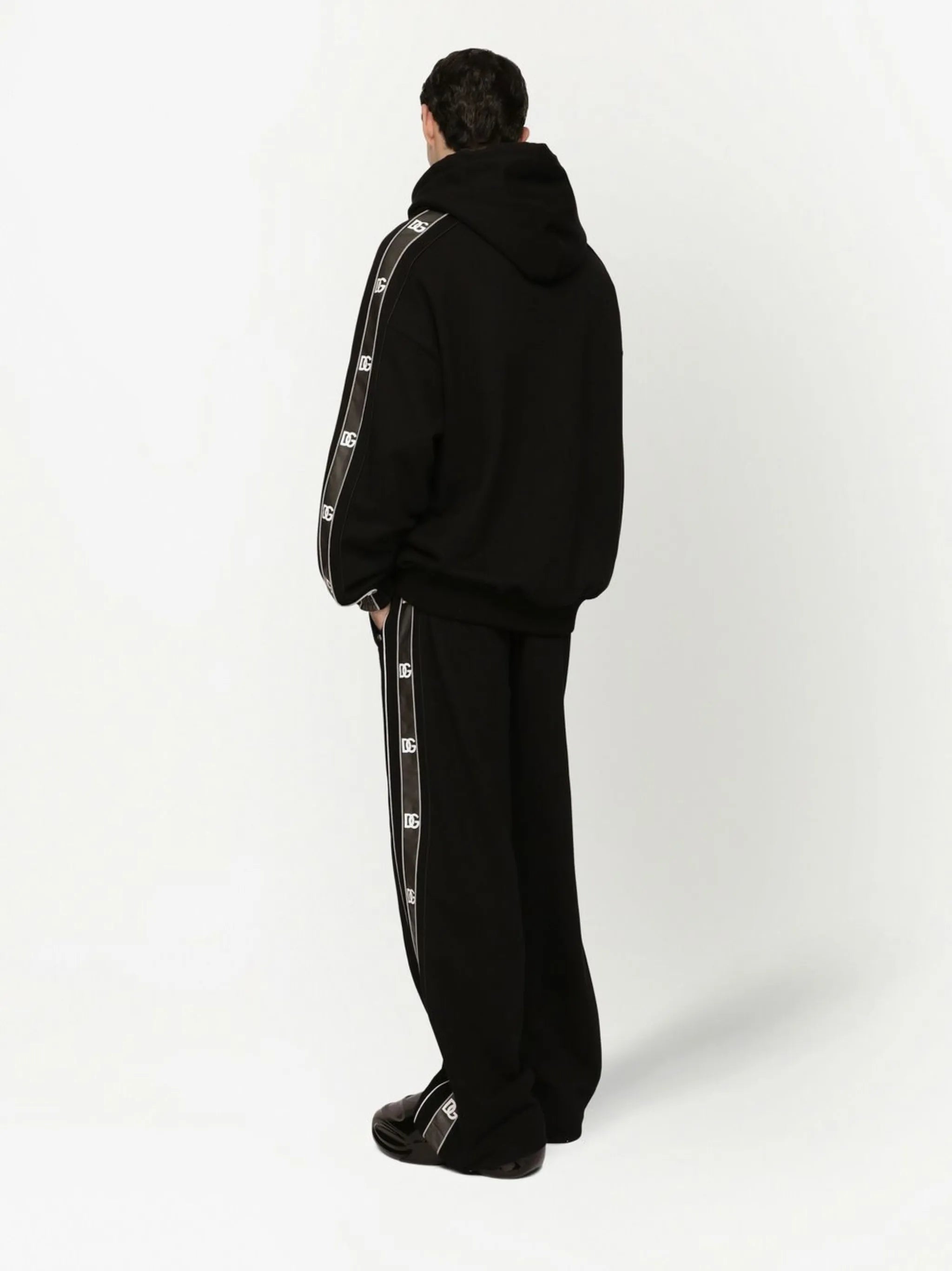 logo-tape hoodie