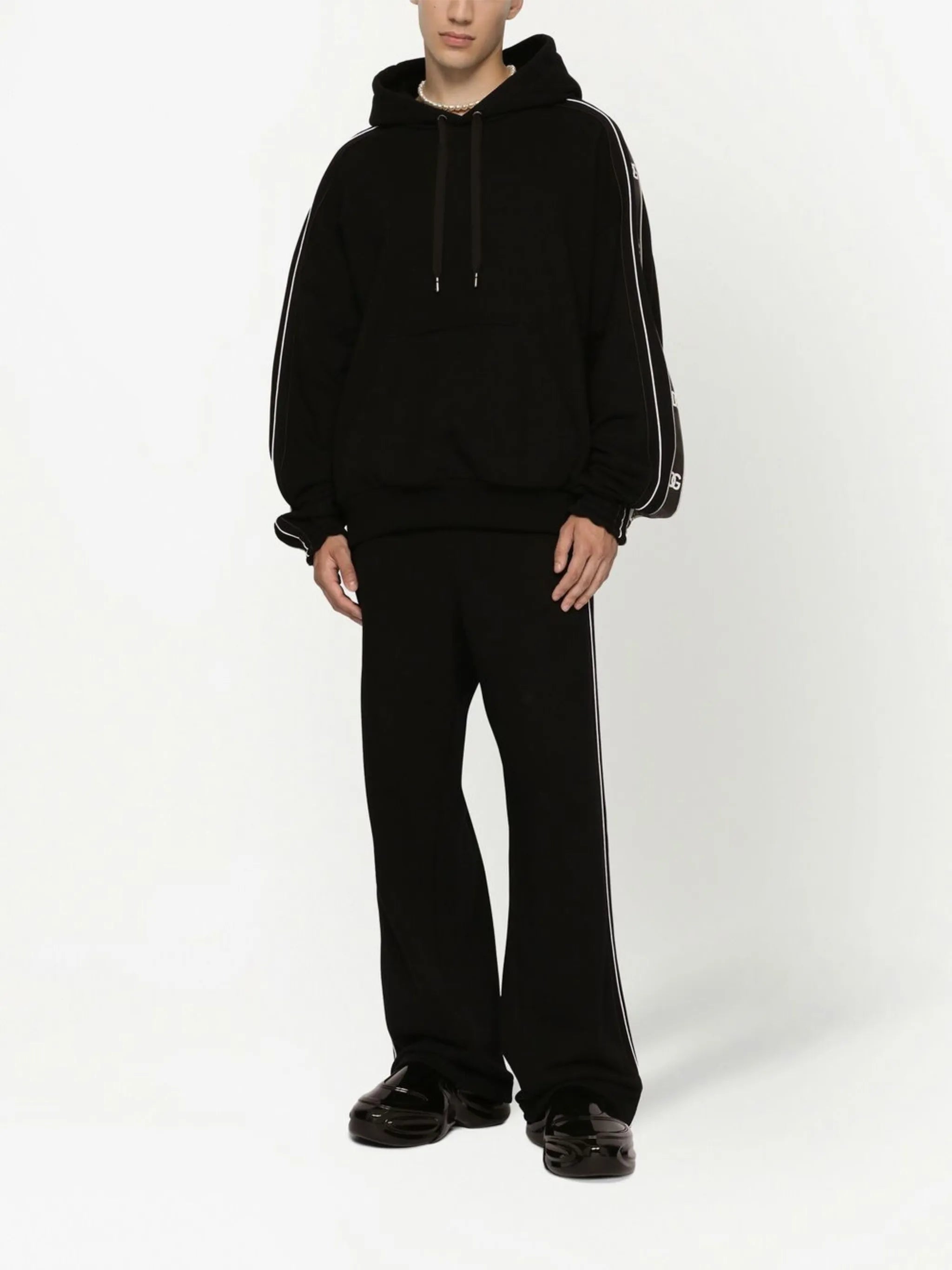 logo-tape hoodie
