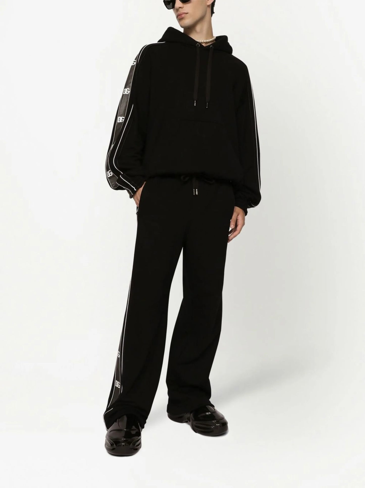 logo-tape hoodie