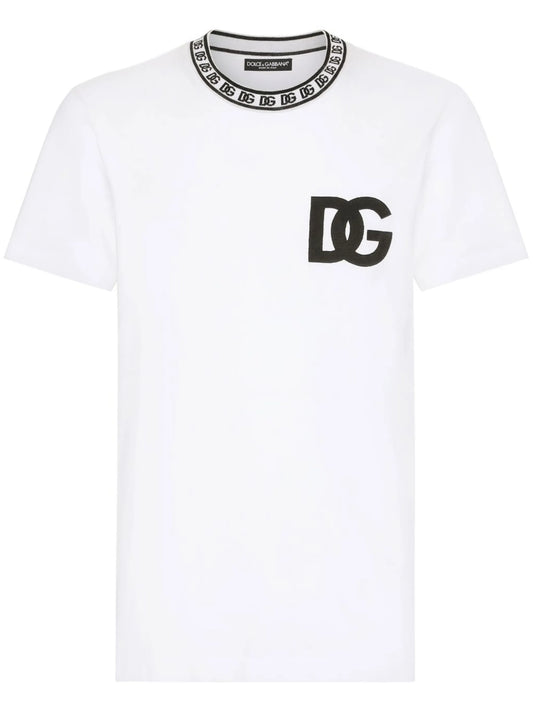 logo-embroidered cotton T-shirt