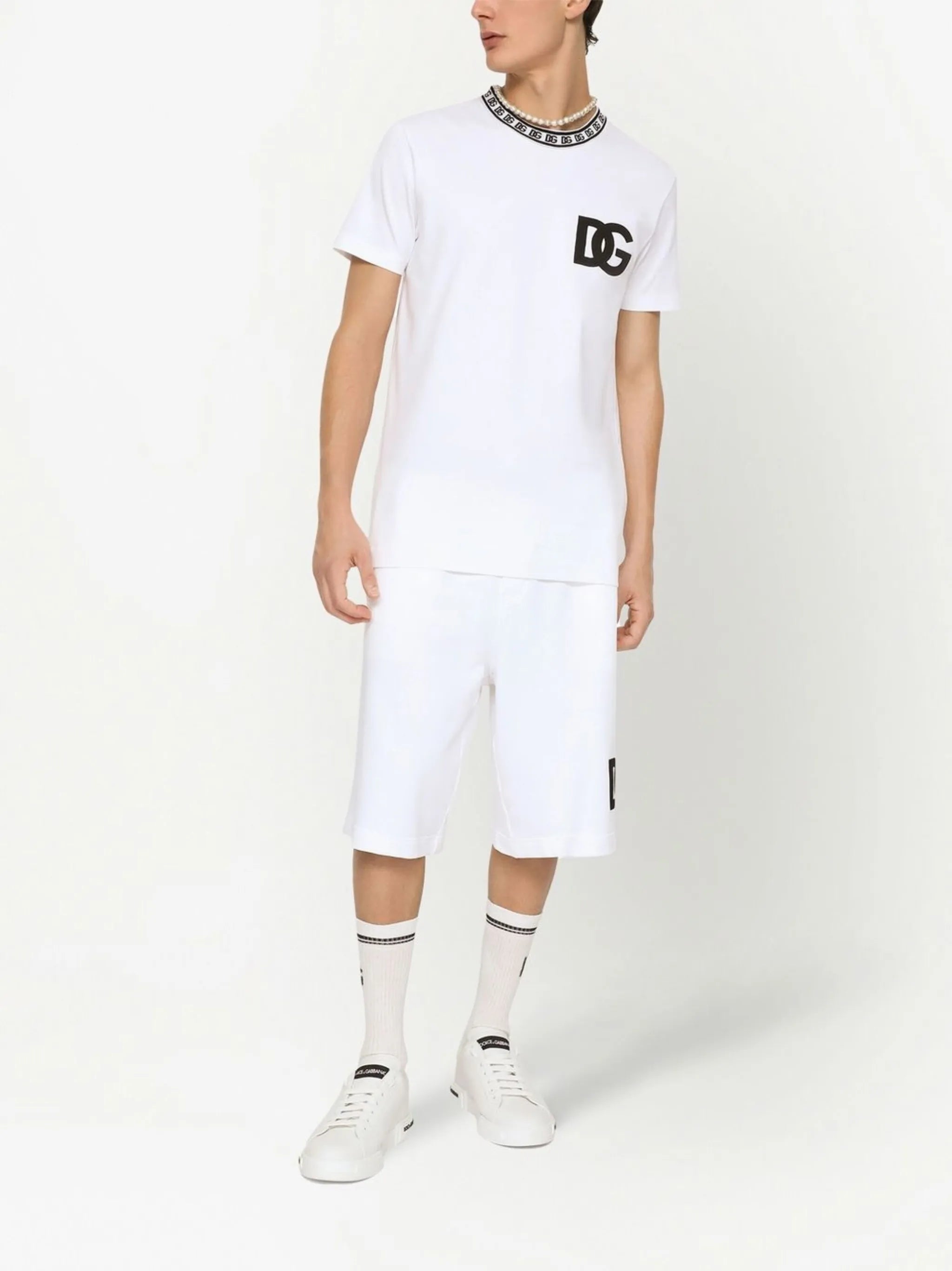 logo-embroidered cotton T-shirt