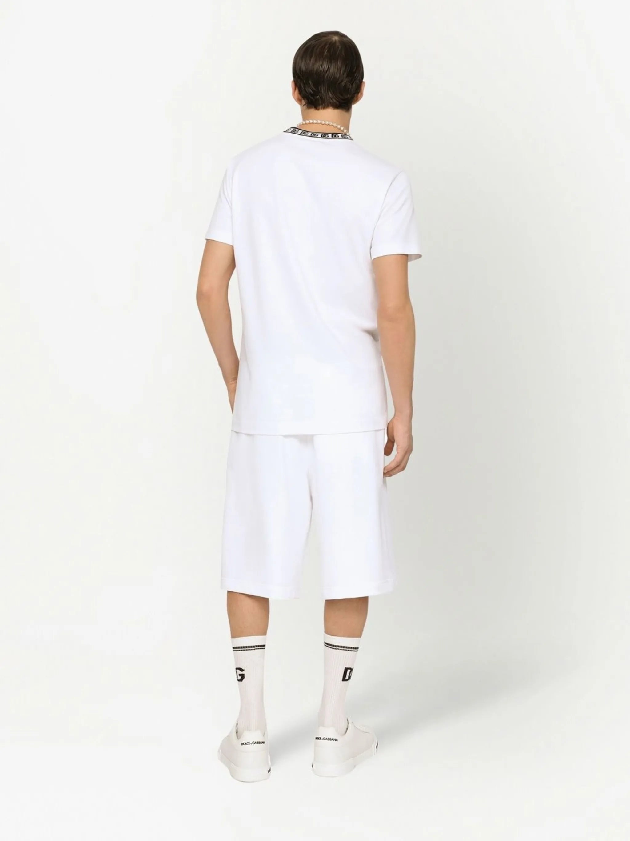 logo-embroidered cotton T-shirt