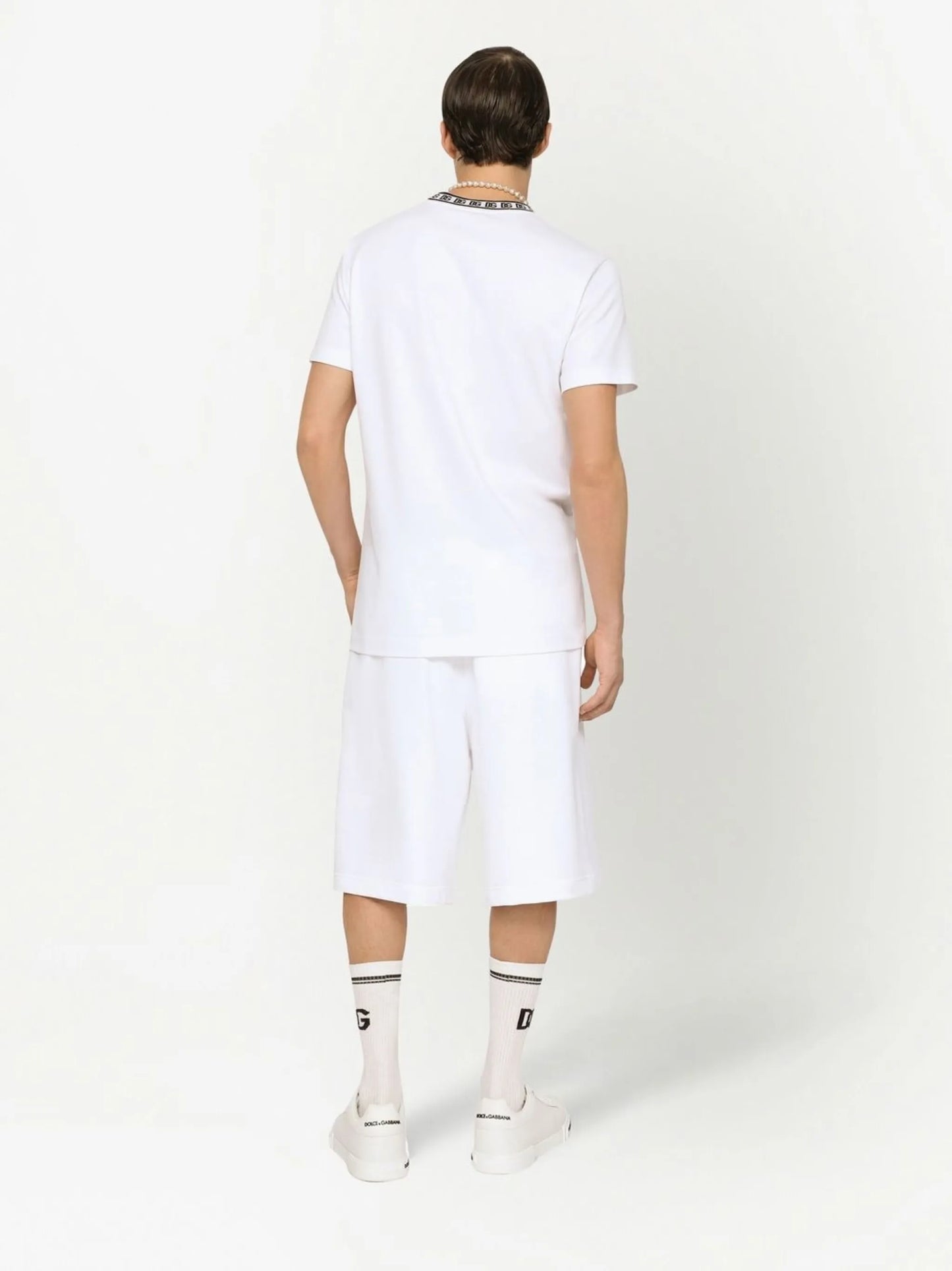 logo-embroidered cotton T-shirt