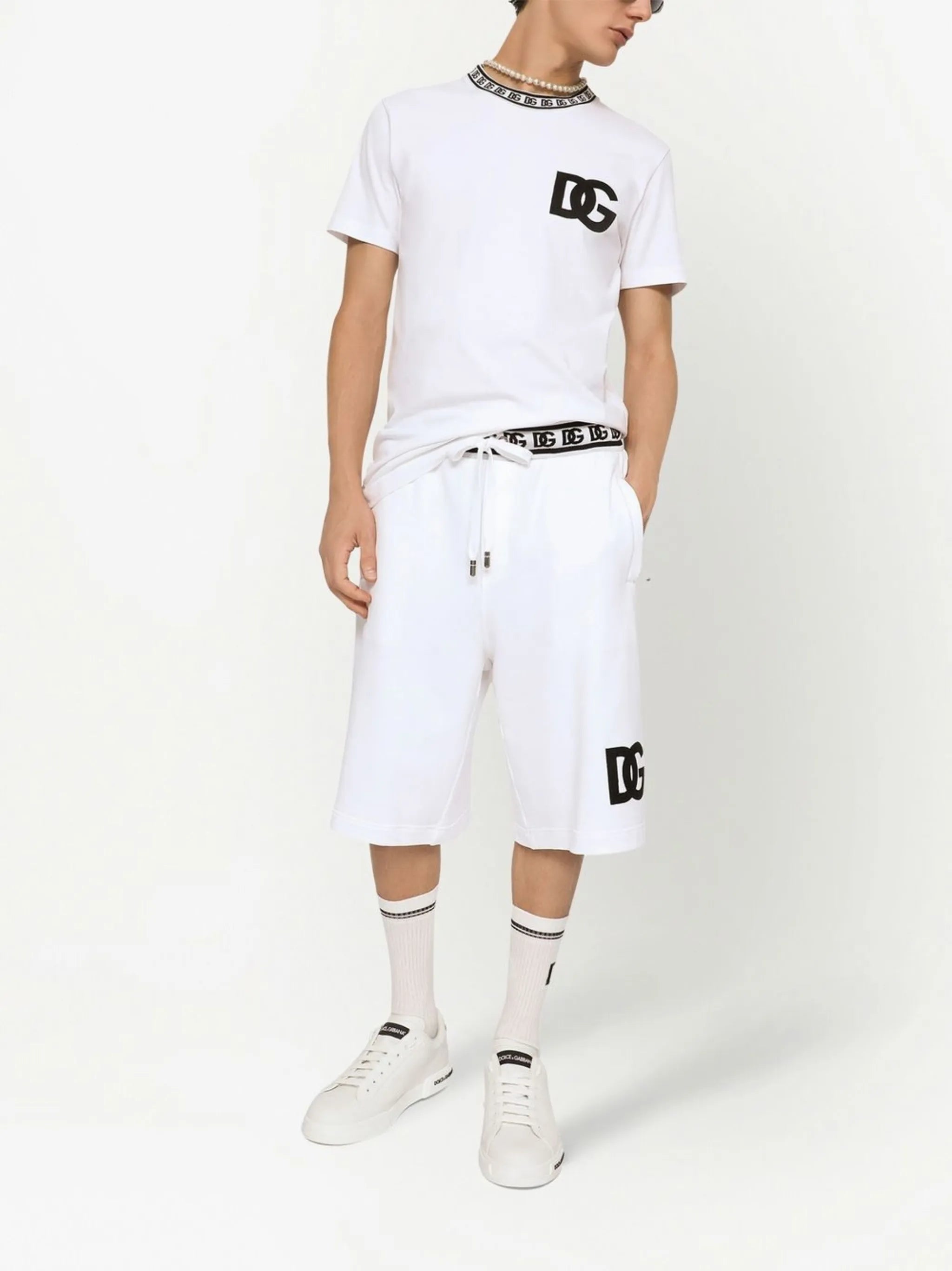 logo-embroidered cotton T-shirt
