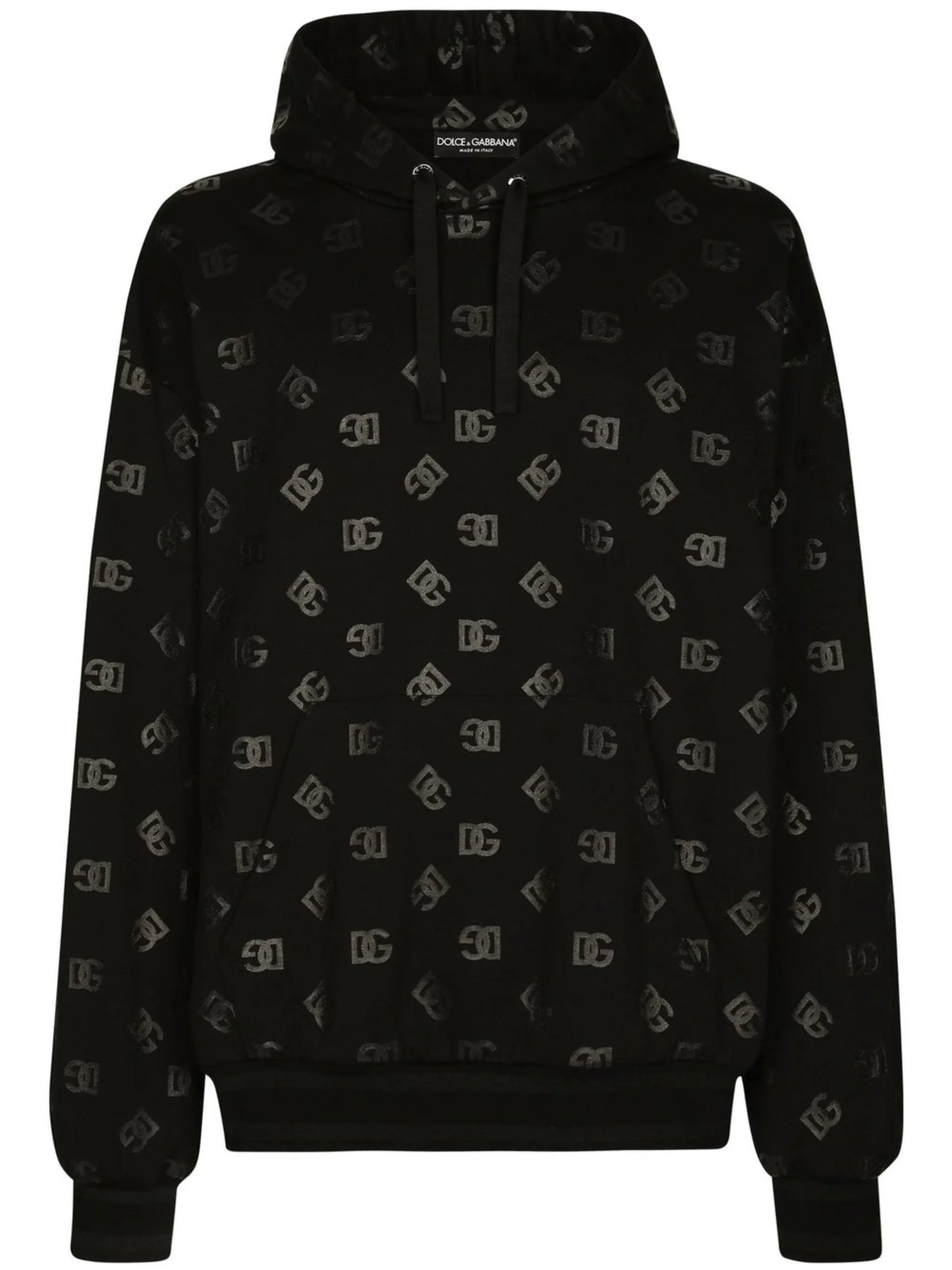logo-print drawstring hoodie