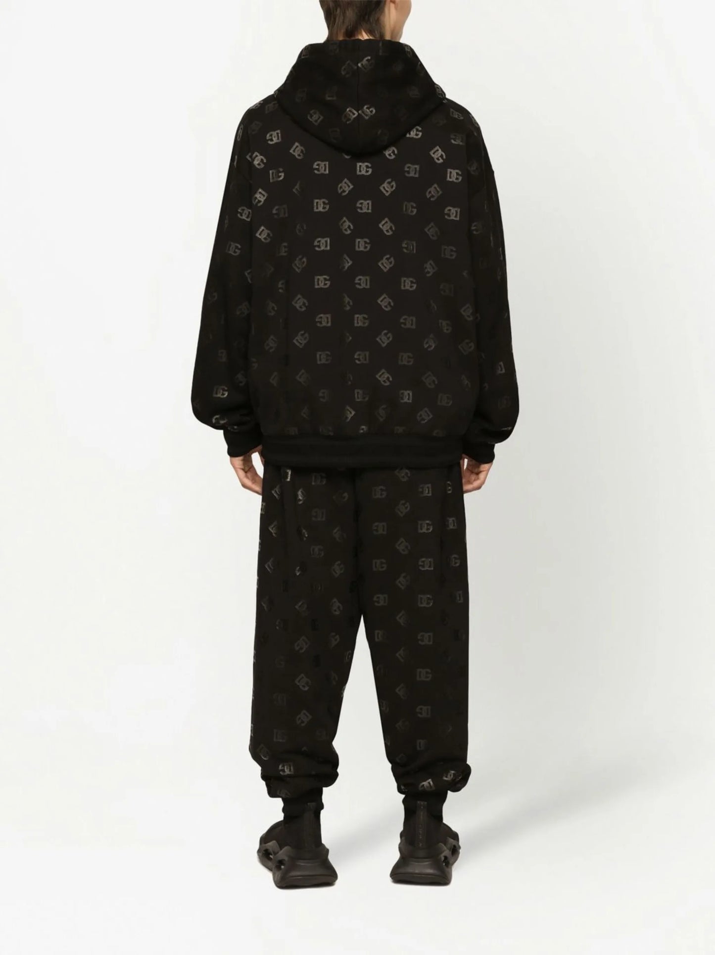 logo-print drawstring hoodie