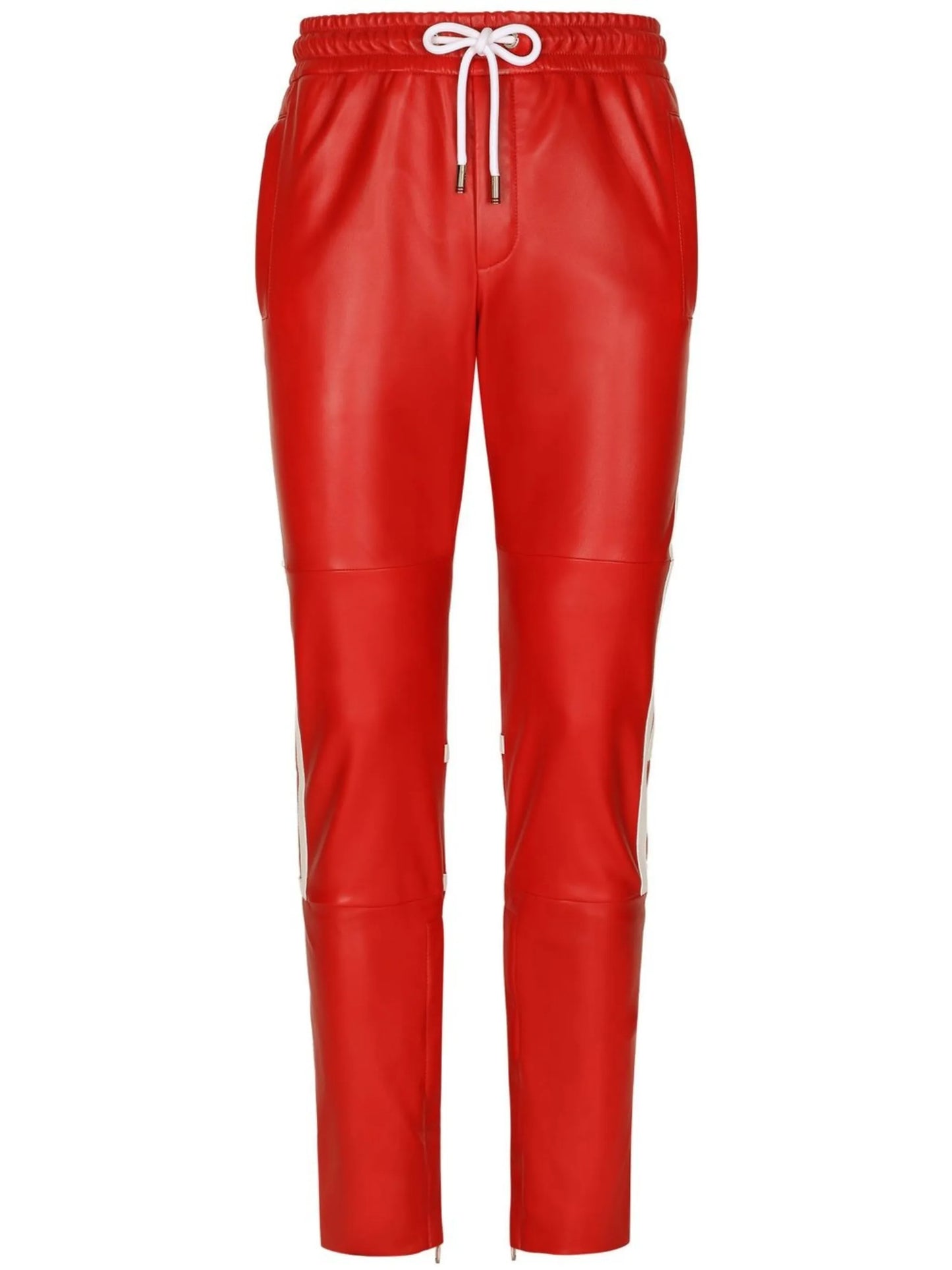 stripe-detail elasticated-waistband trousers