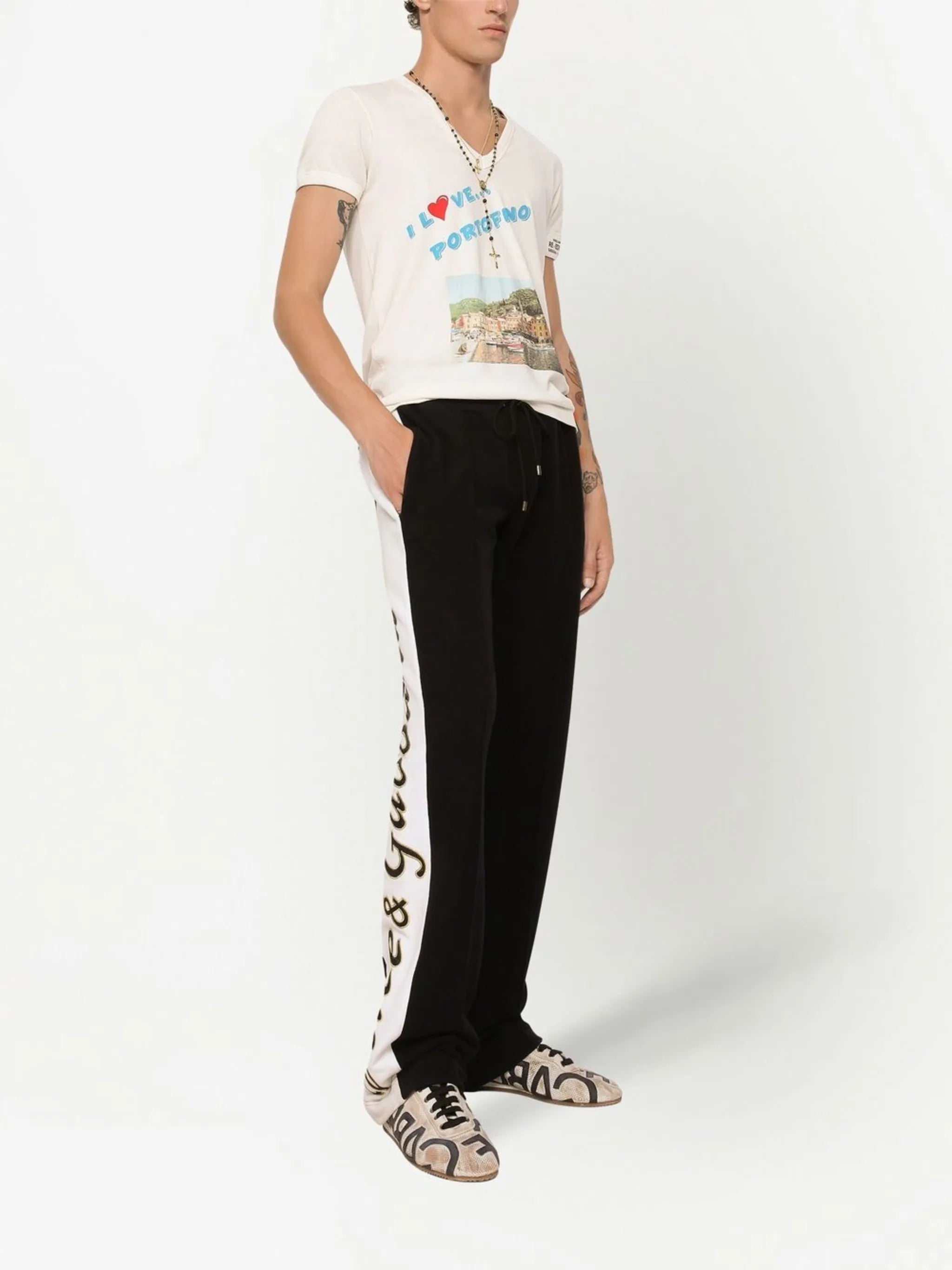 embroidered track pants