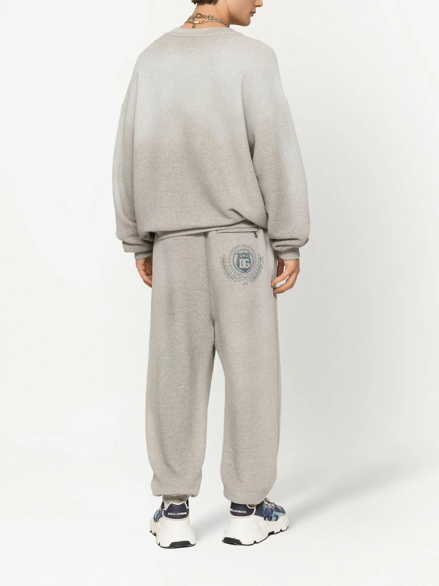crest-print track pants