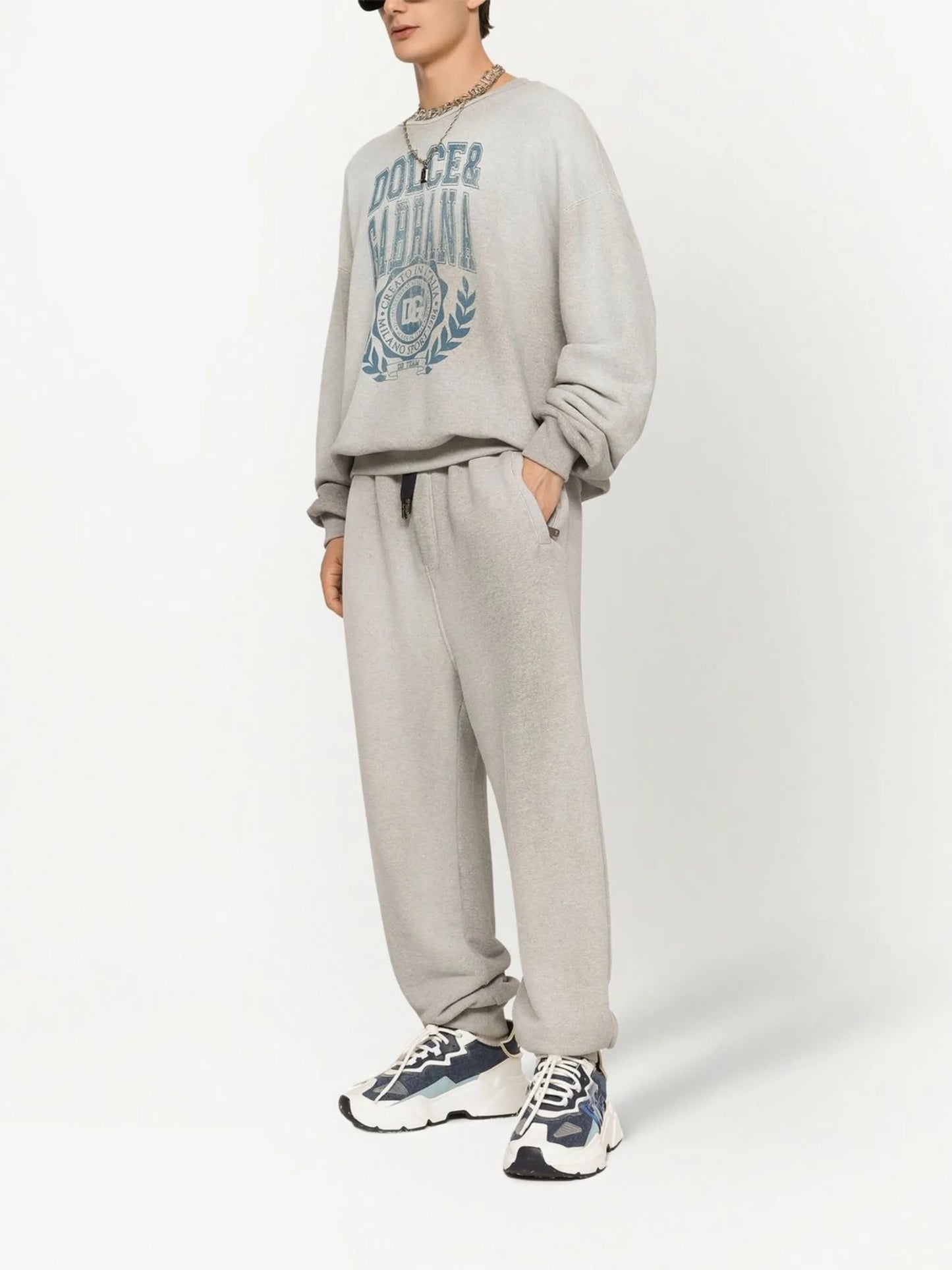 crest-print track pants