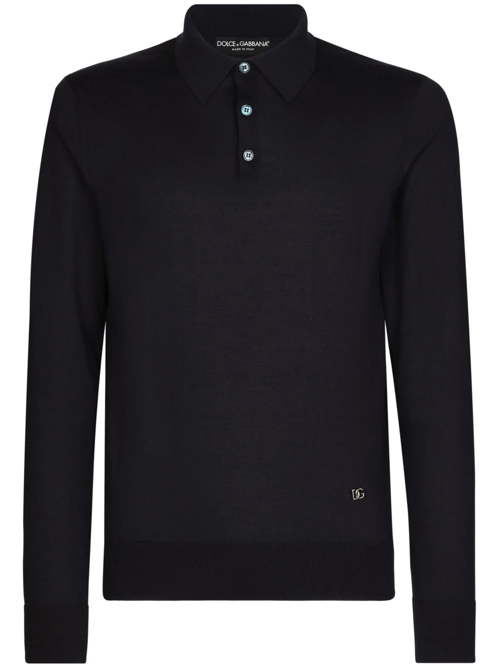 logo-tag silk-cotton polo shirt