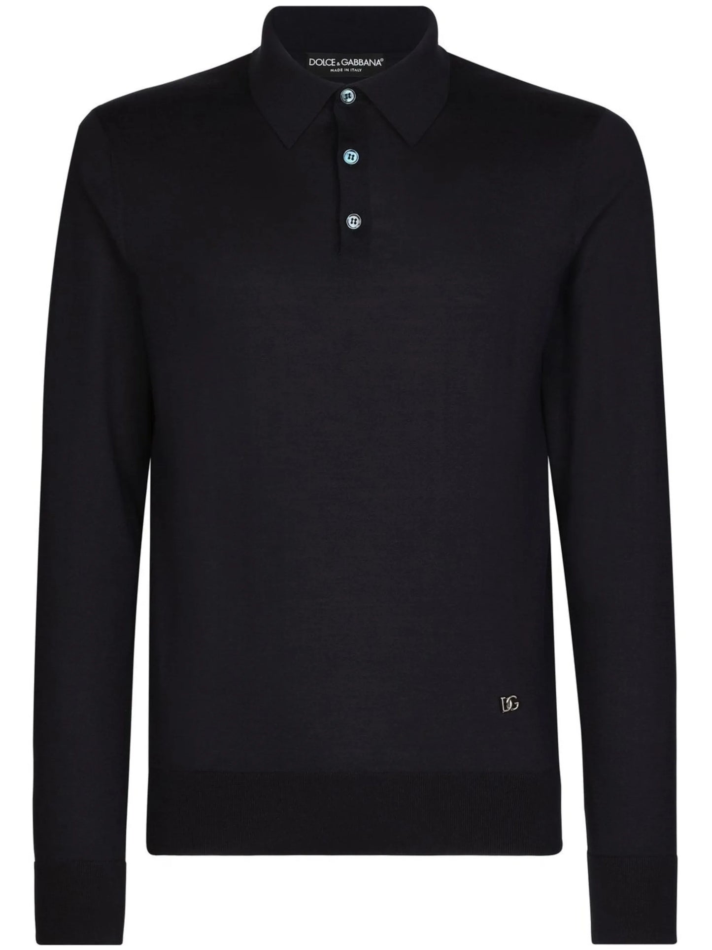 logo-tag silk-cotton polo shirt