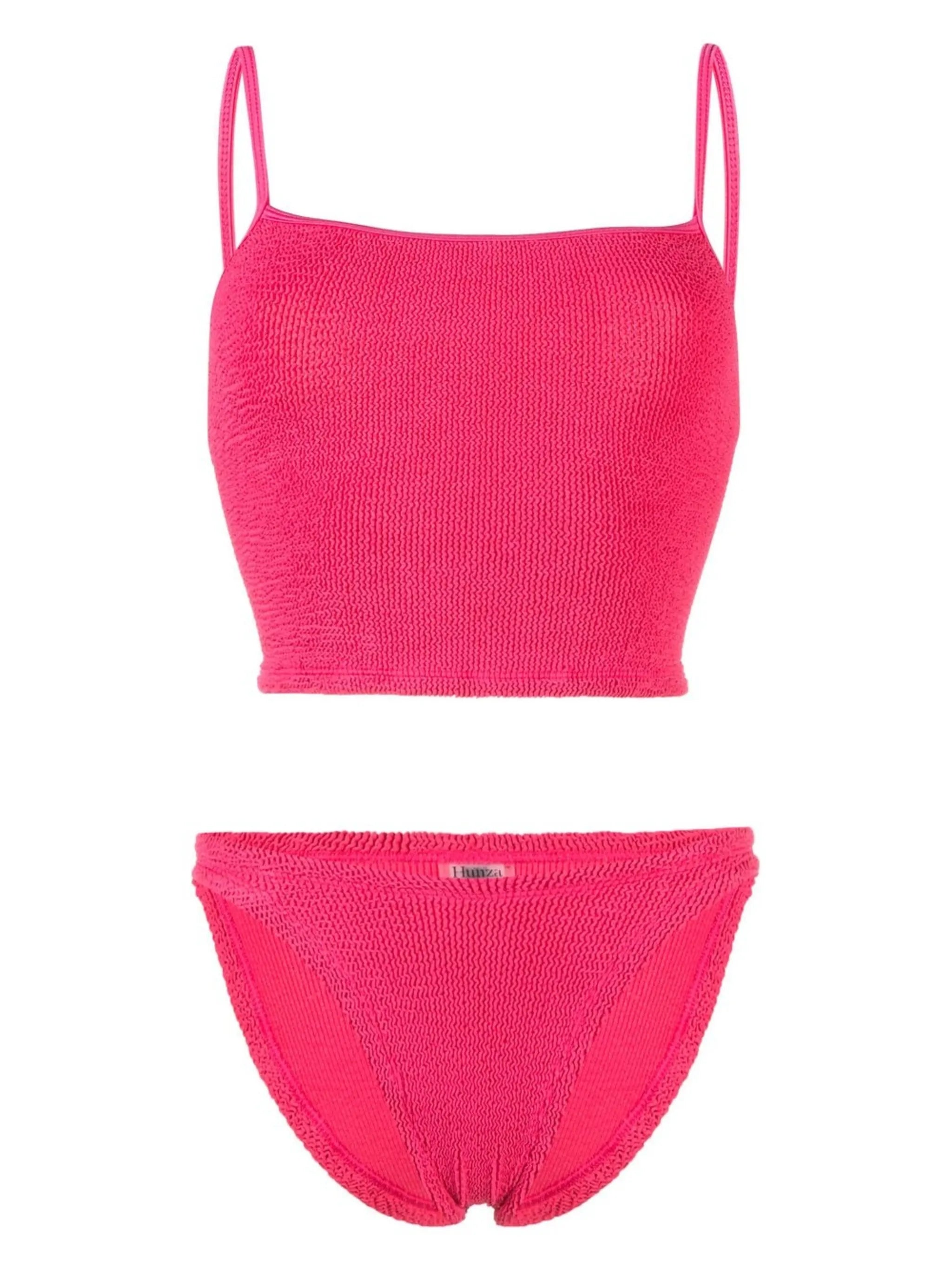 crinkle-effect bikini set