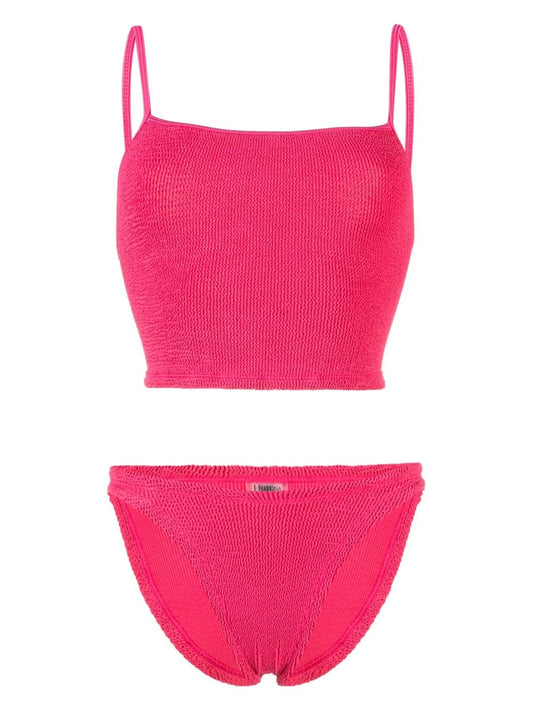 crinkle-effect bikini set
