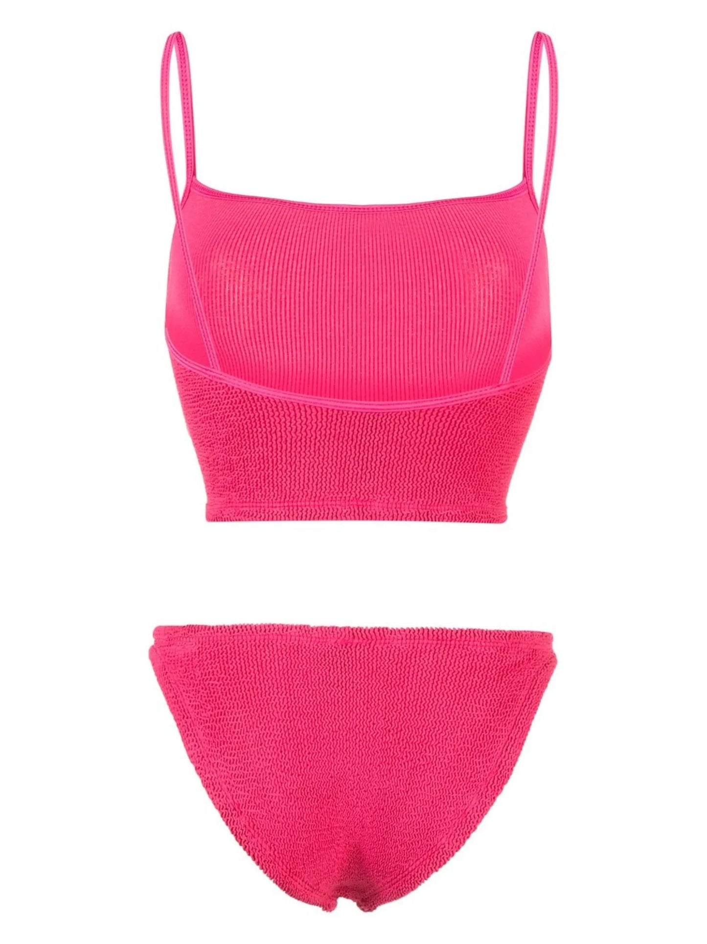 crinkle-effect bikini set