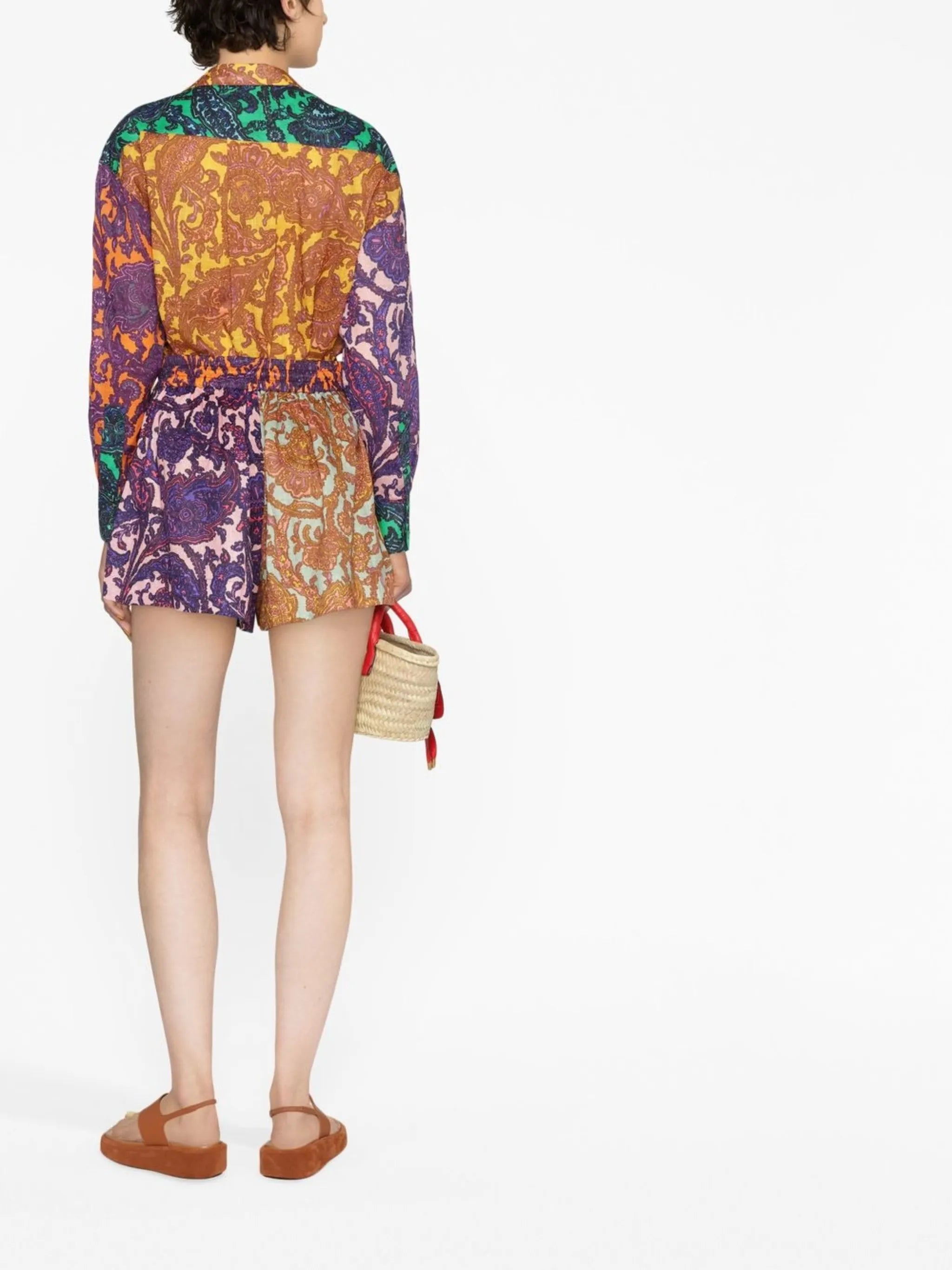 Tiggy patchwork cotton shirt