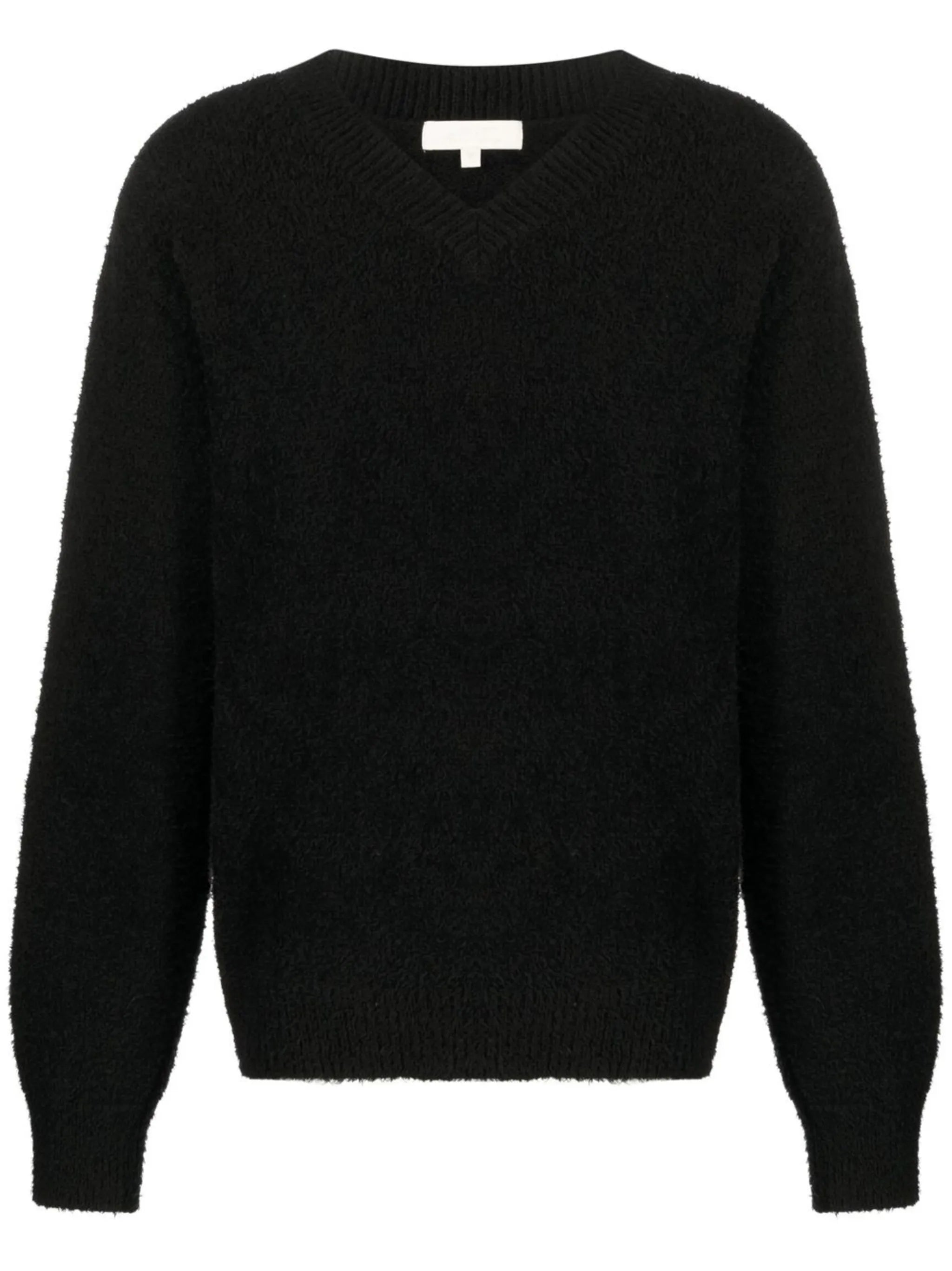 Furry V-neck pullover
