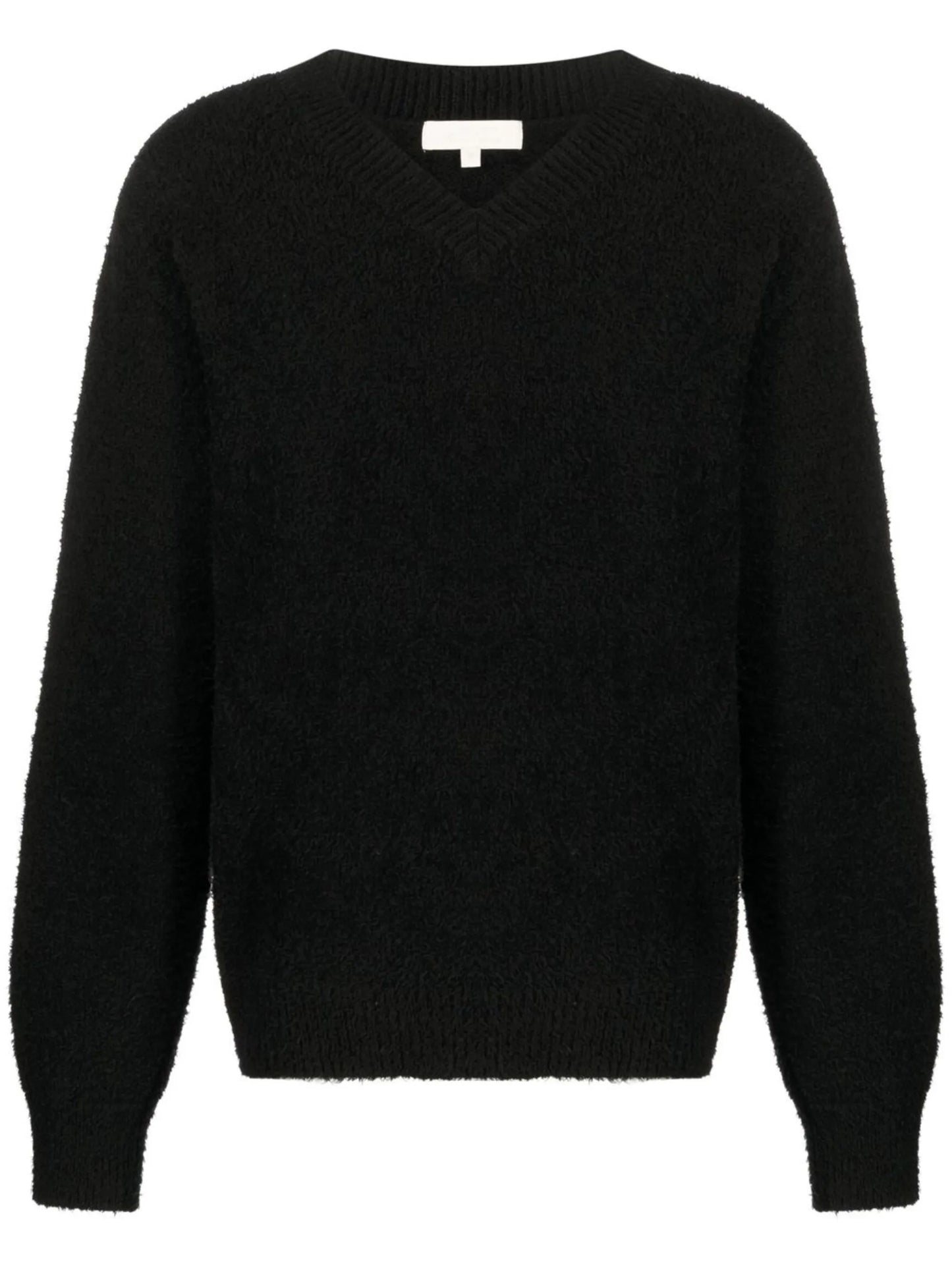 Furry V-neck pullover