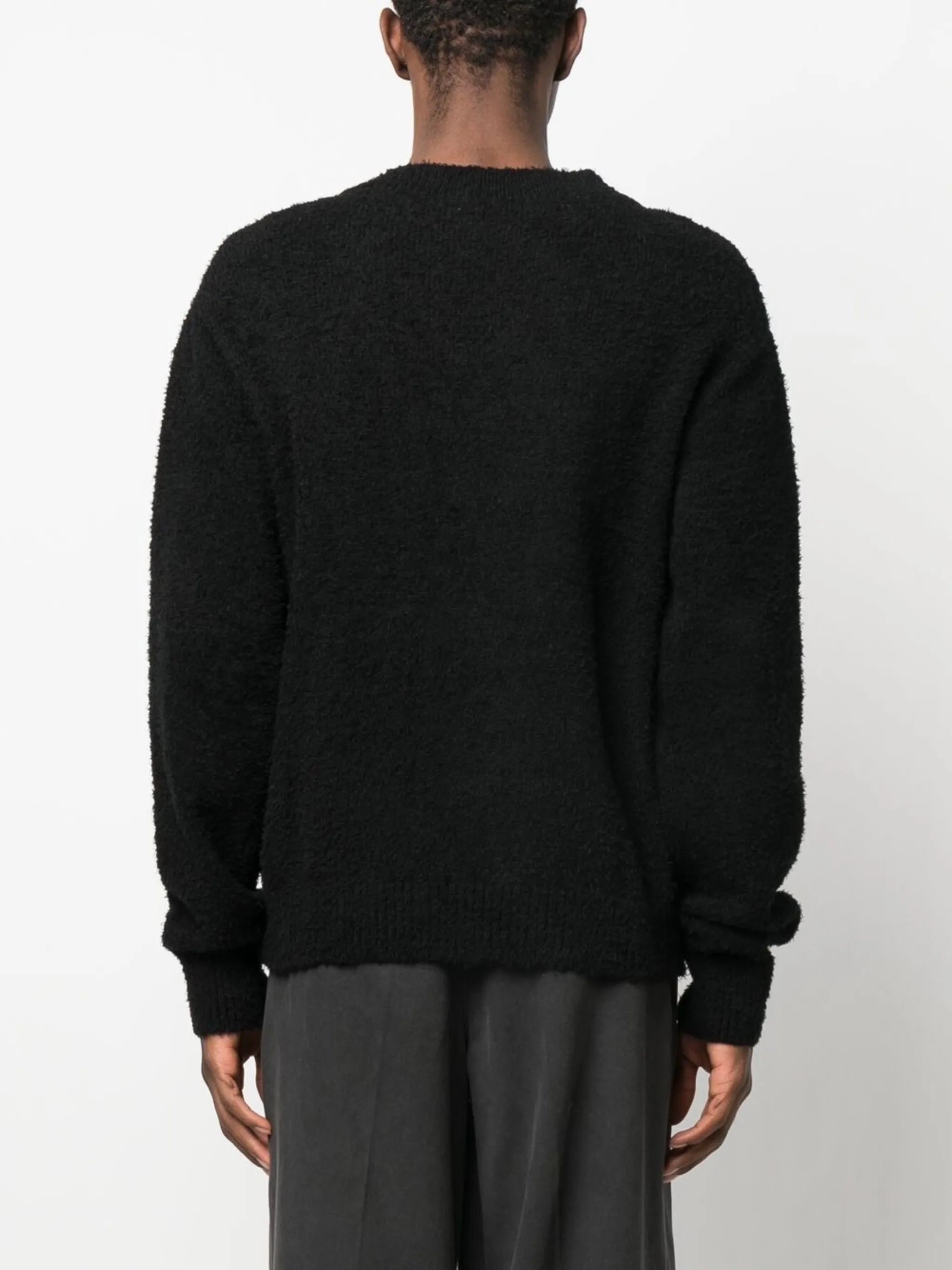 Furry V-neck pullover